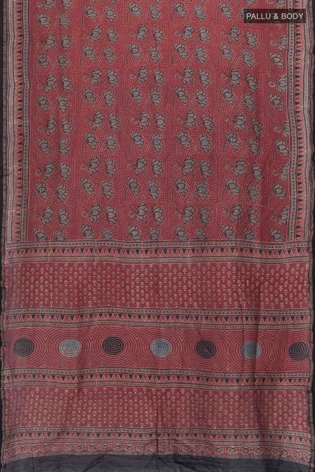 Maroon Chanderi Silk Cotton Saree