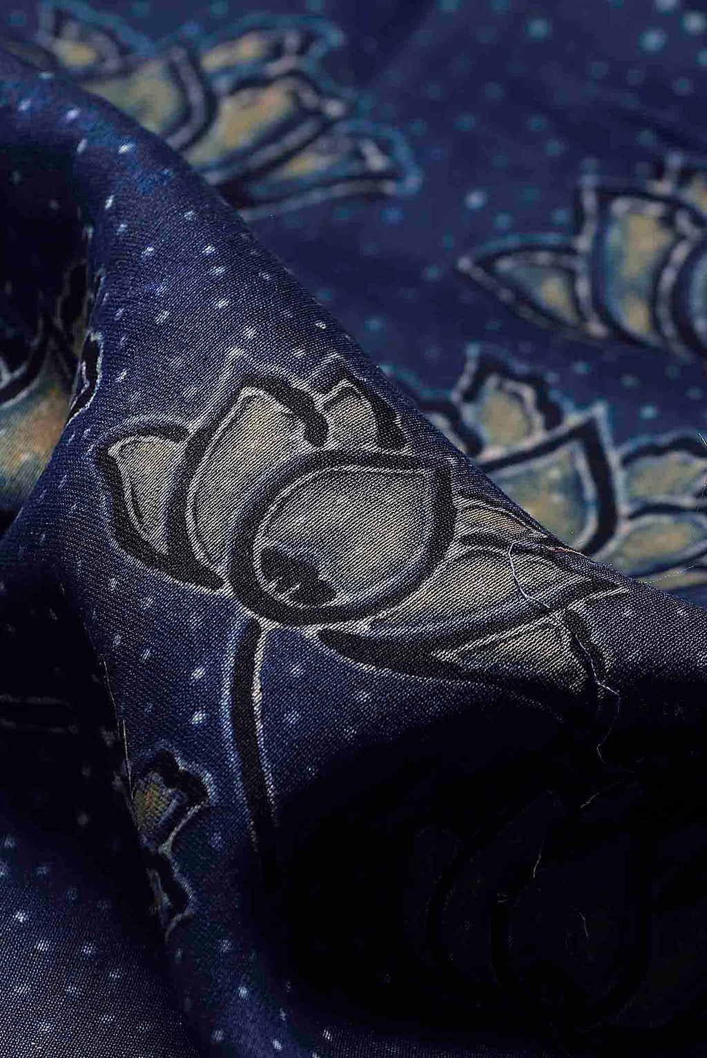 Blue Chanderi Silk Cotton Saree