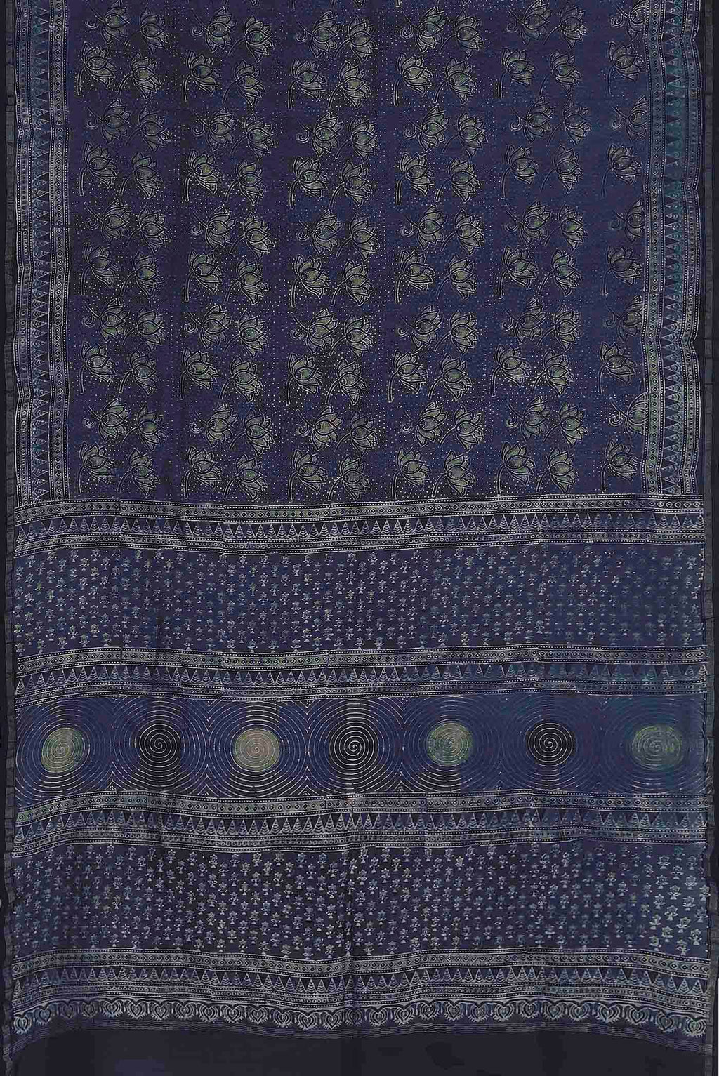 Blue Chanderi Silk Cotton Saree
