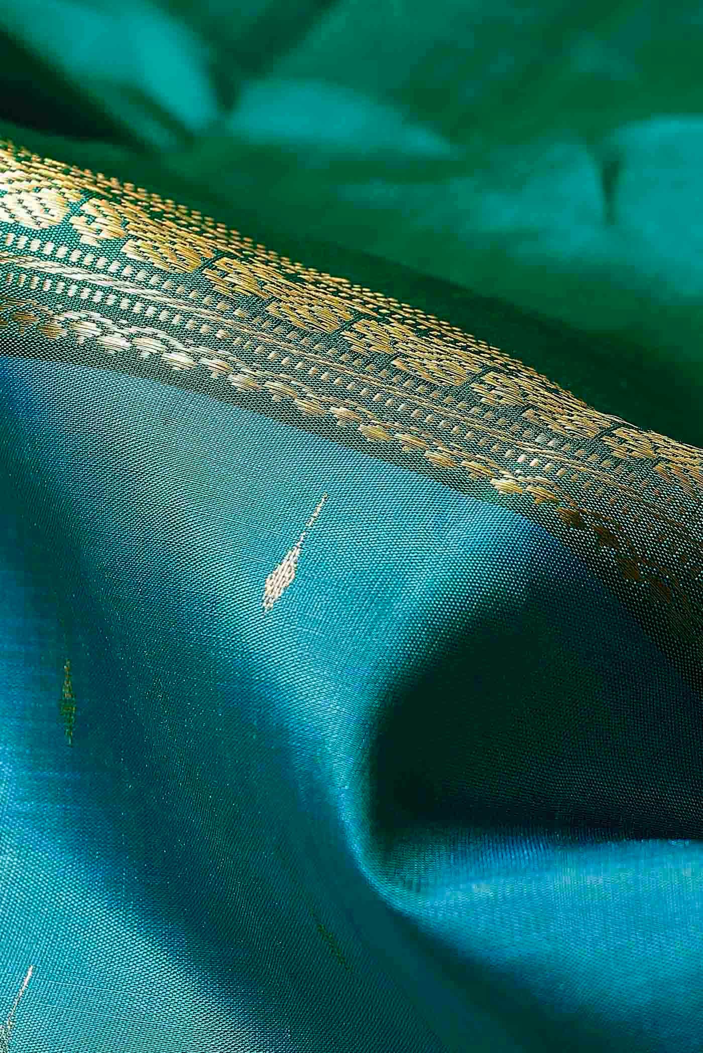 Blue Kanchipuram Silk Saree