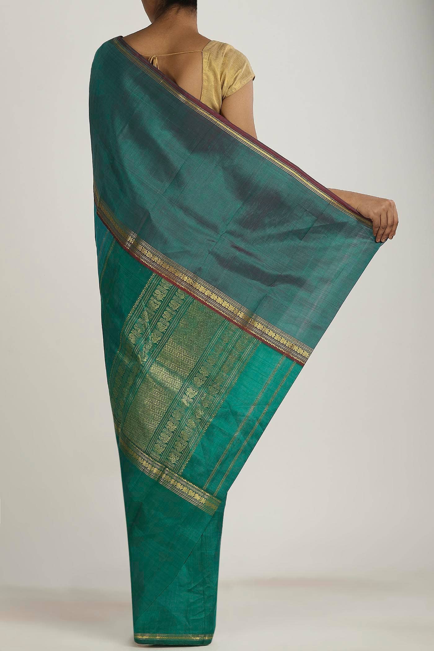 Blue Kanchipuram Silk Saree