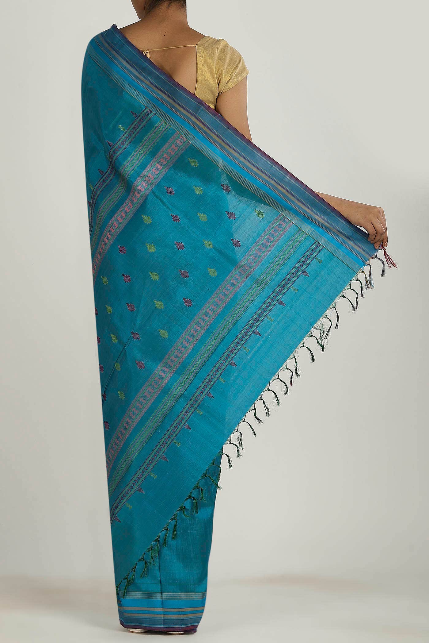 Blue Kanchipuram Silk Saree