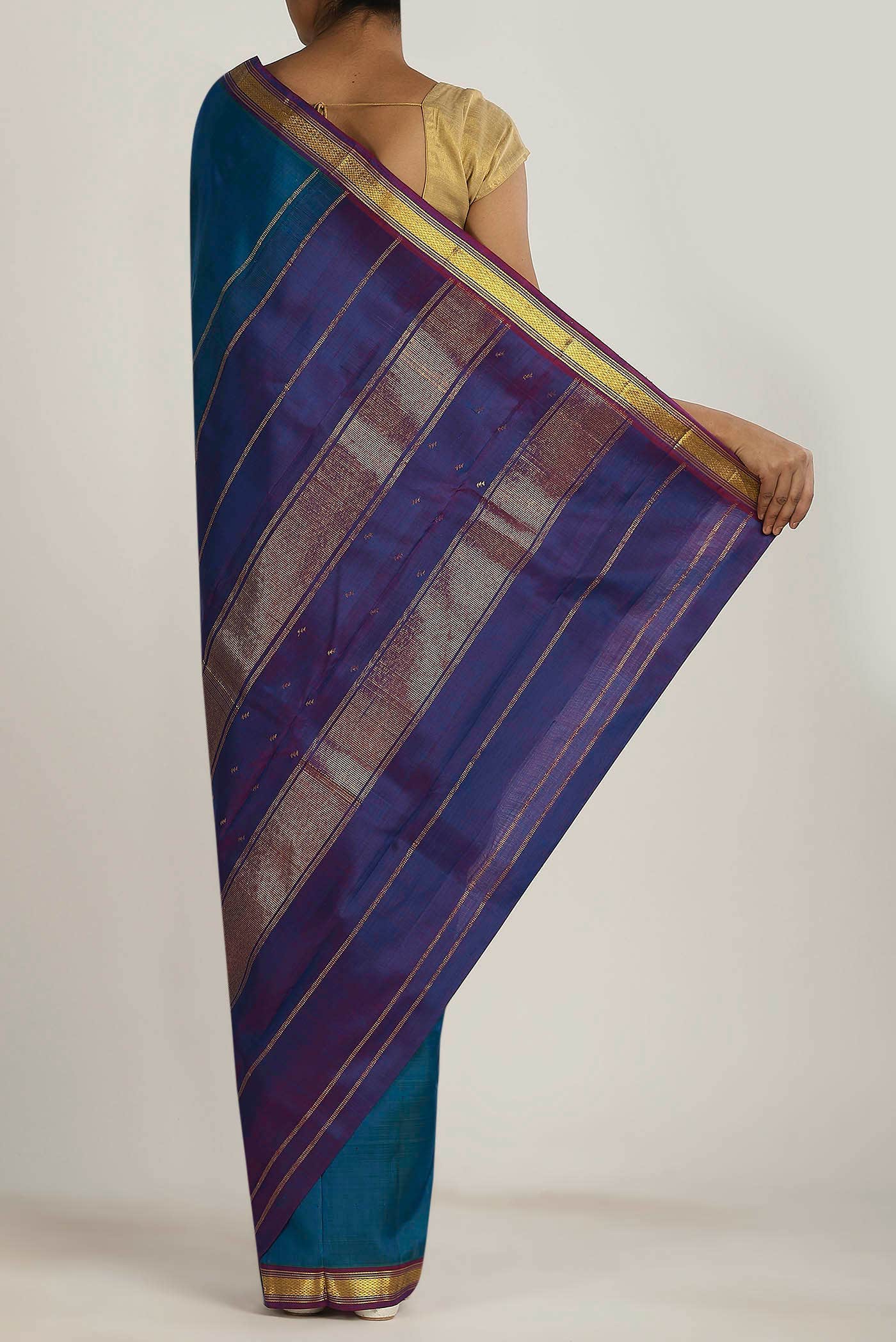 Blue Kanchipuram Silk Saree
