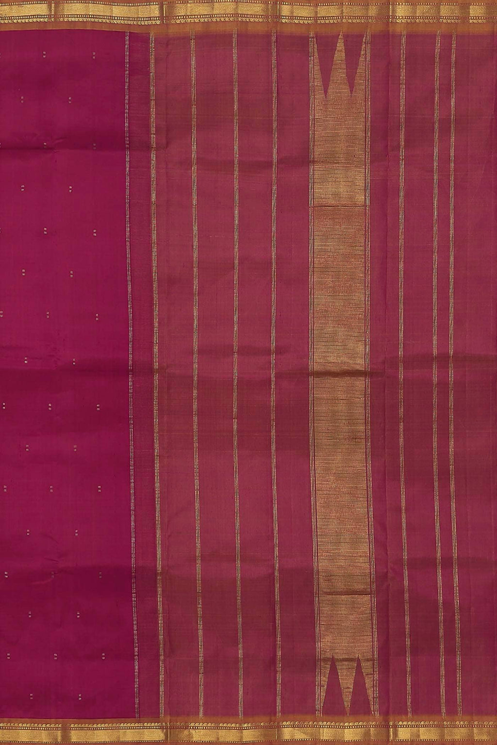 Dark Pink Kanchipuram Silk Saree
