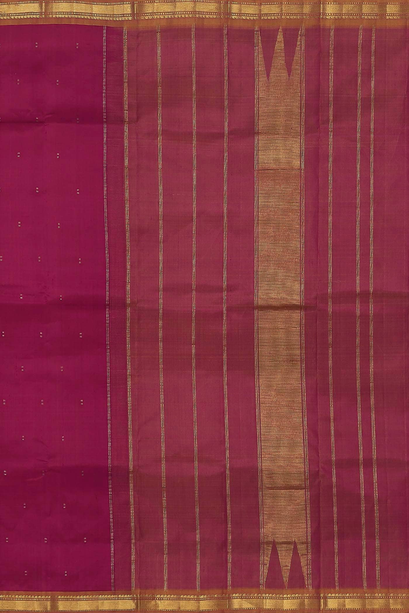 Dark Pink Kanchipuram Silk Saree