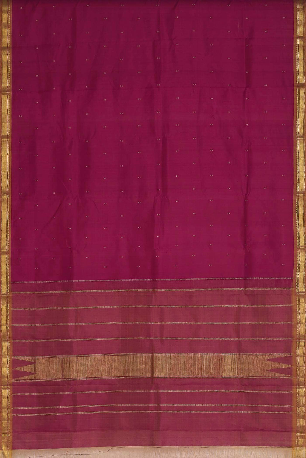 Dark Pink Kanchipuram Silk Saree
