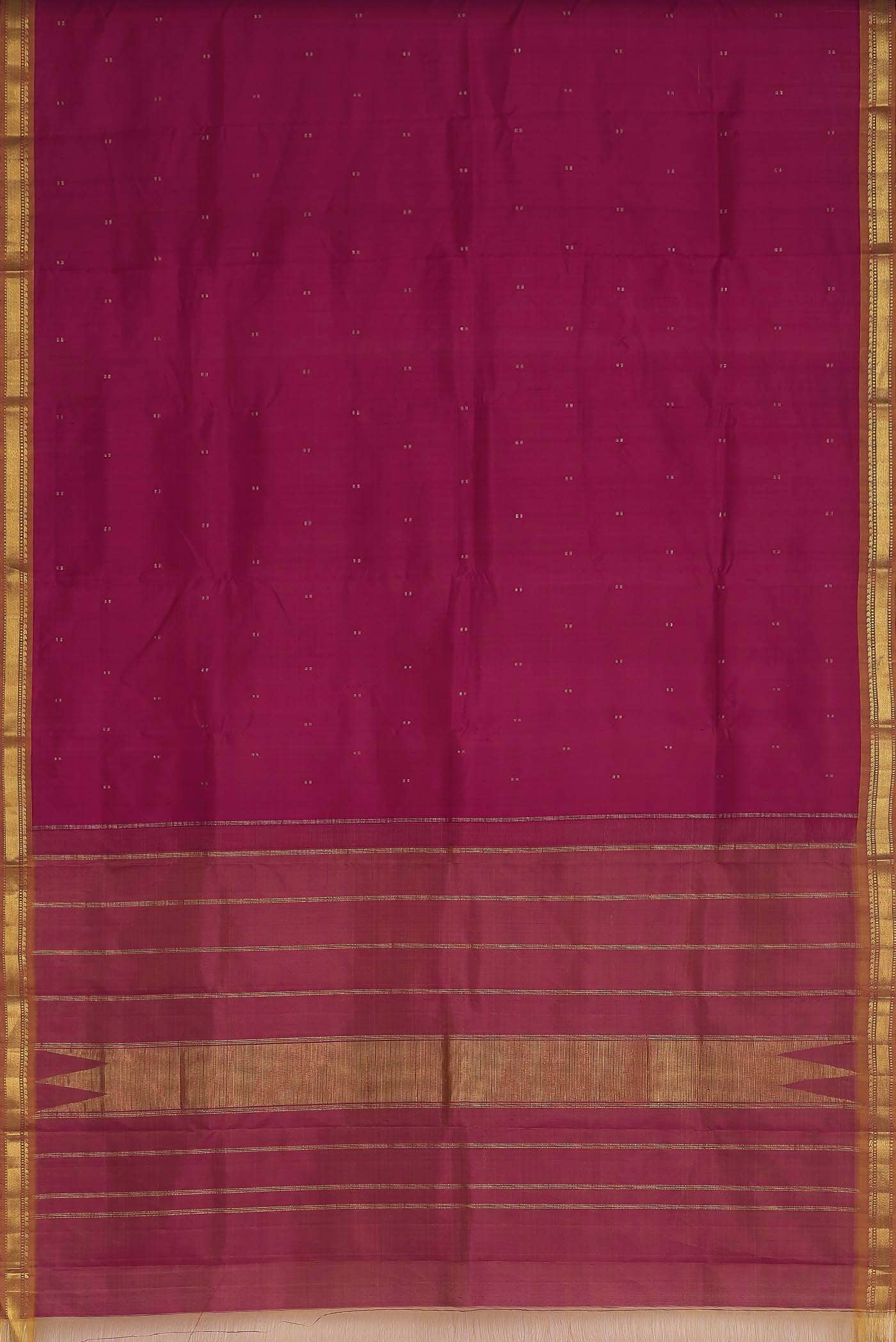 Dark Pink Kanchipuram Silk Saree