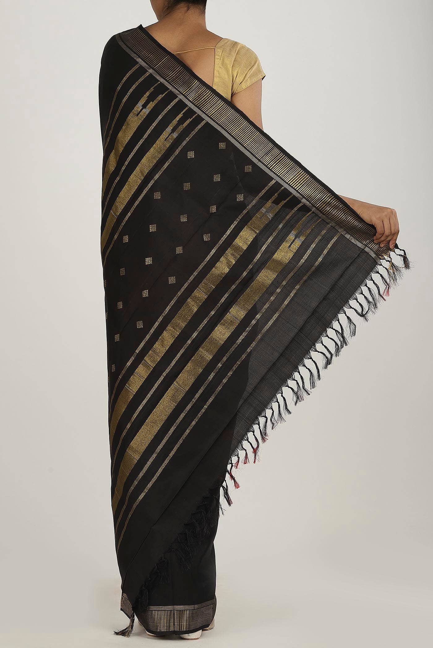 Black Kanchipuram Silk Saree