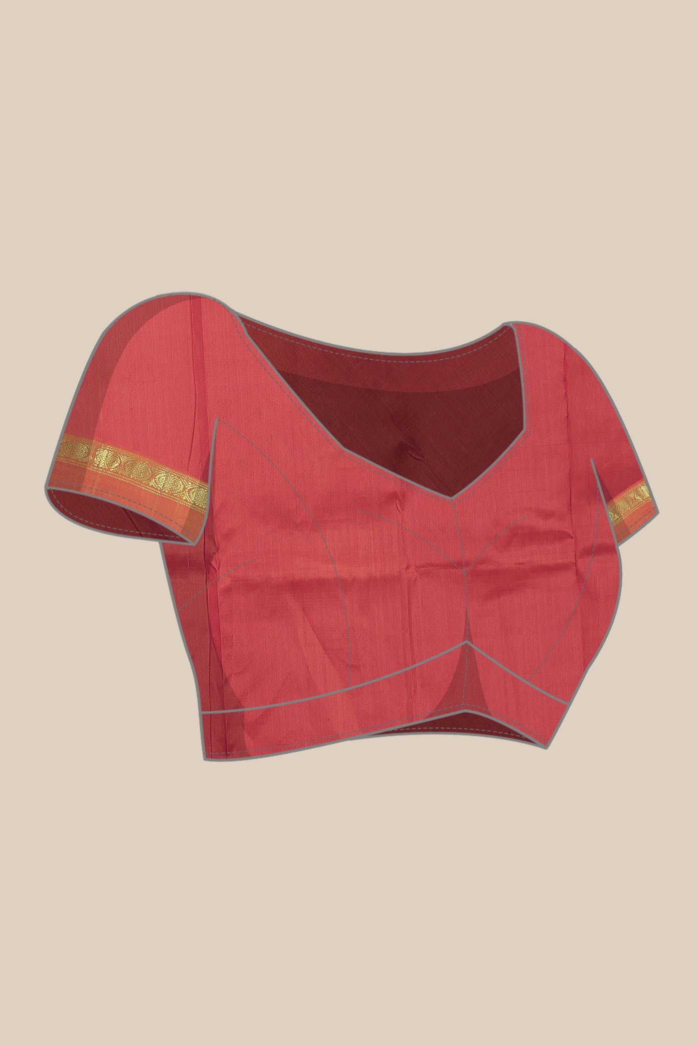 Dark Pink Kanchipuram Silk Saree