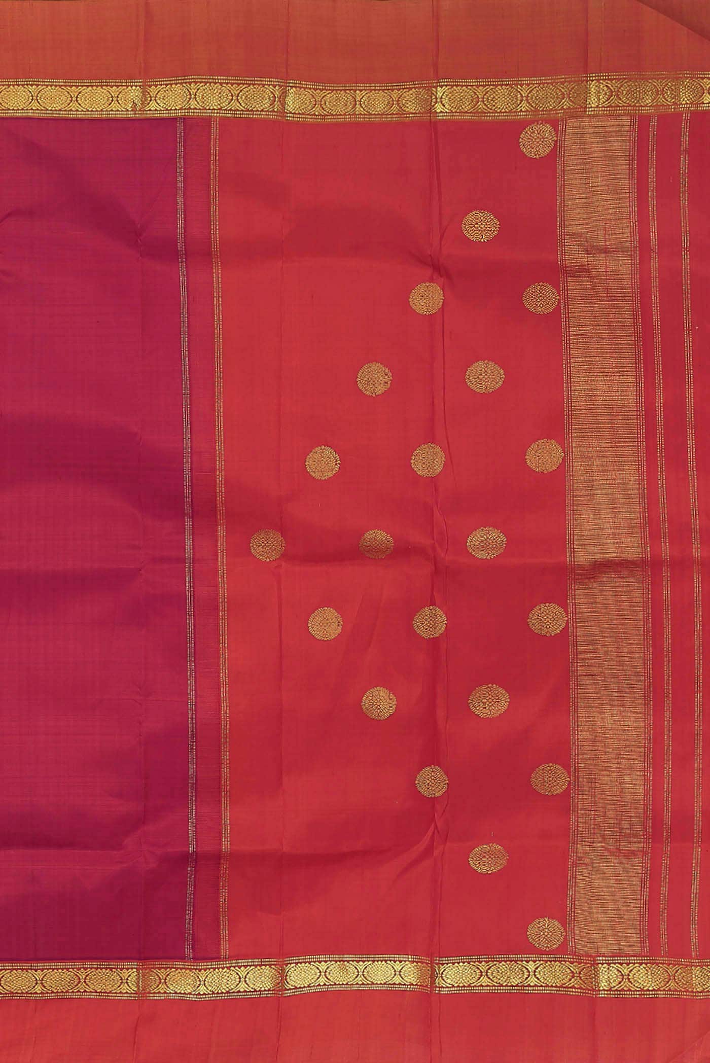 Dark Pink Kanchipuram Silk Saree