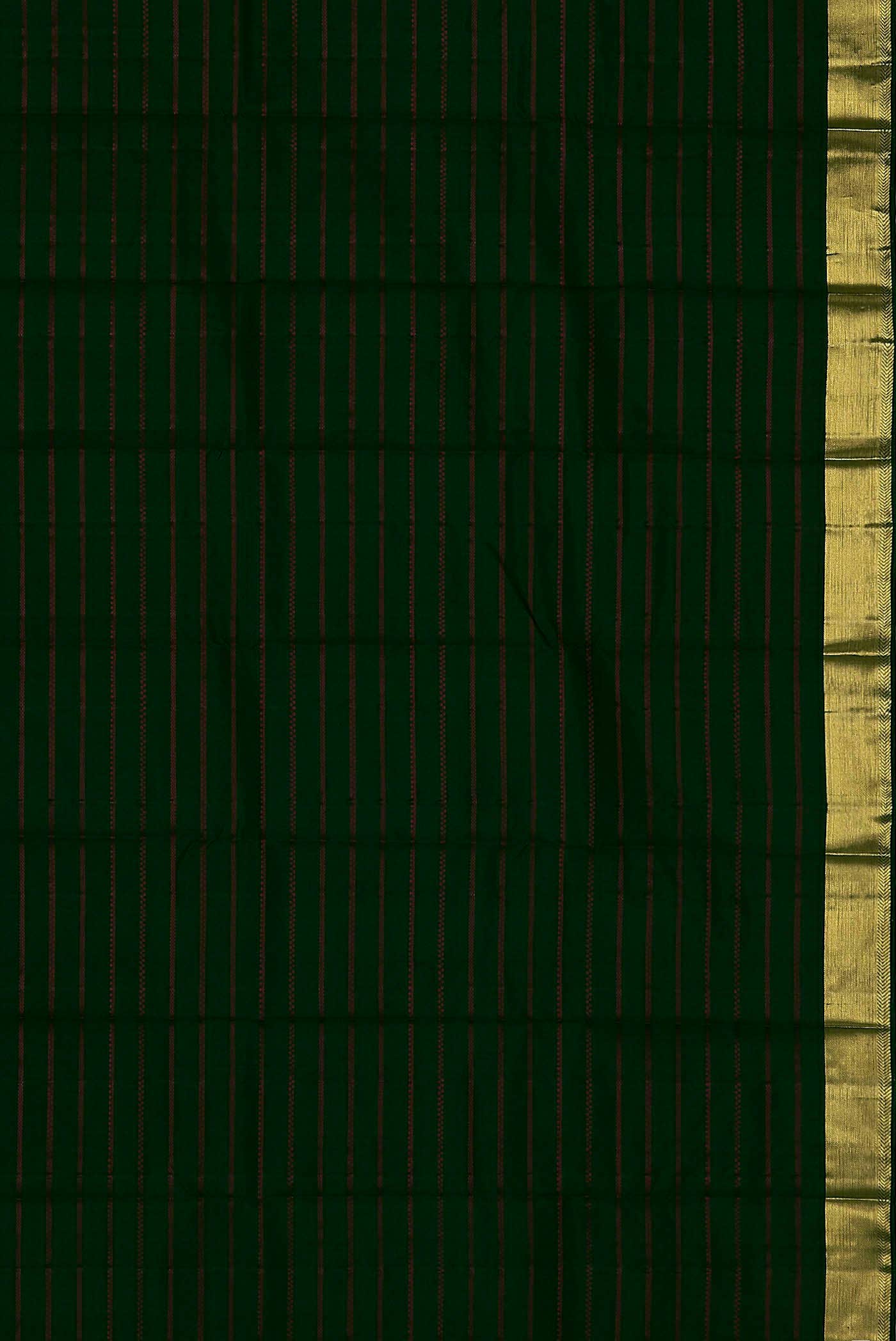 Bottle Green Kanchipuram Silk Saree