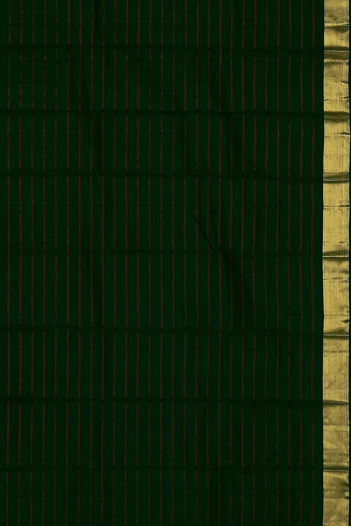 Bottle Green Kanchipuram Silk Saree
