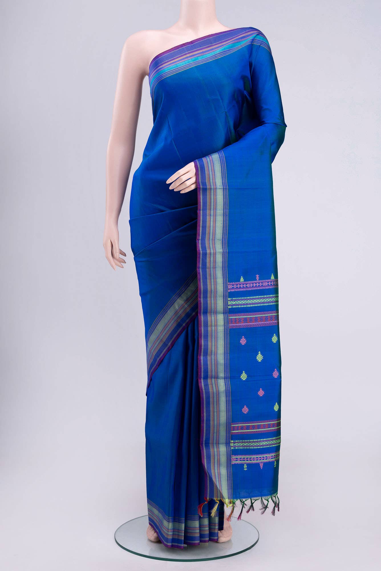 Blue Kanchipuram Silk Saree