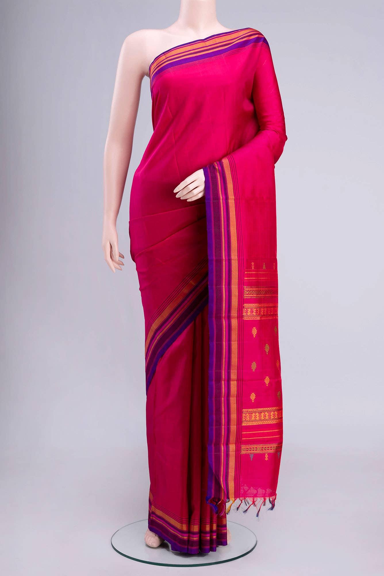 Rani Pink Kanchipuram Silk Saree