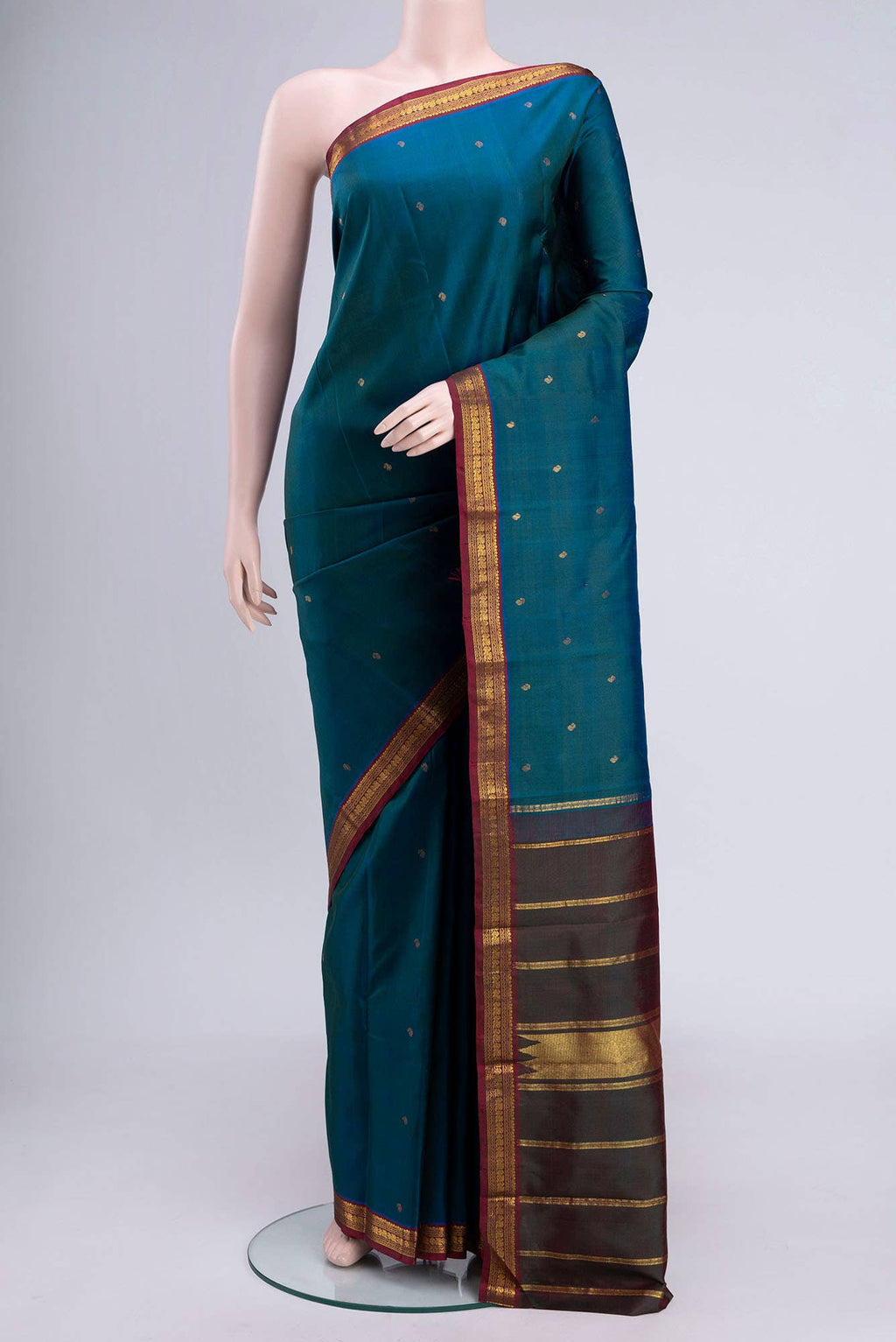 Blue Kanchipuram Silk Saree
