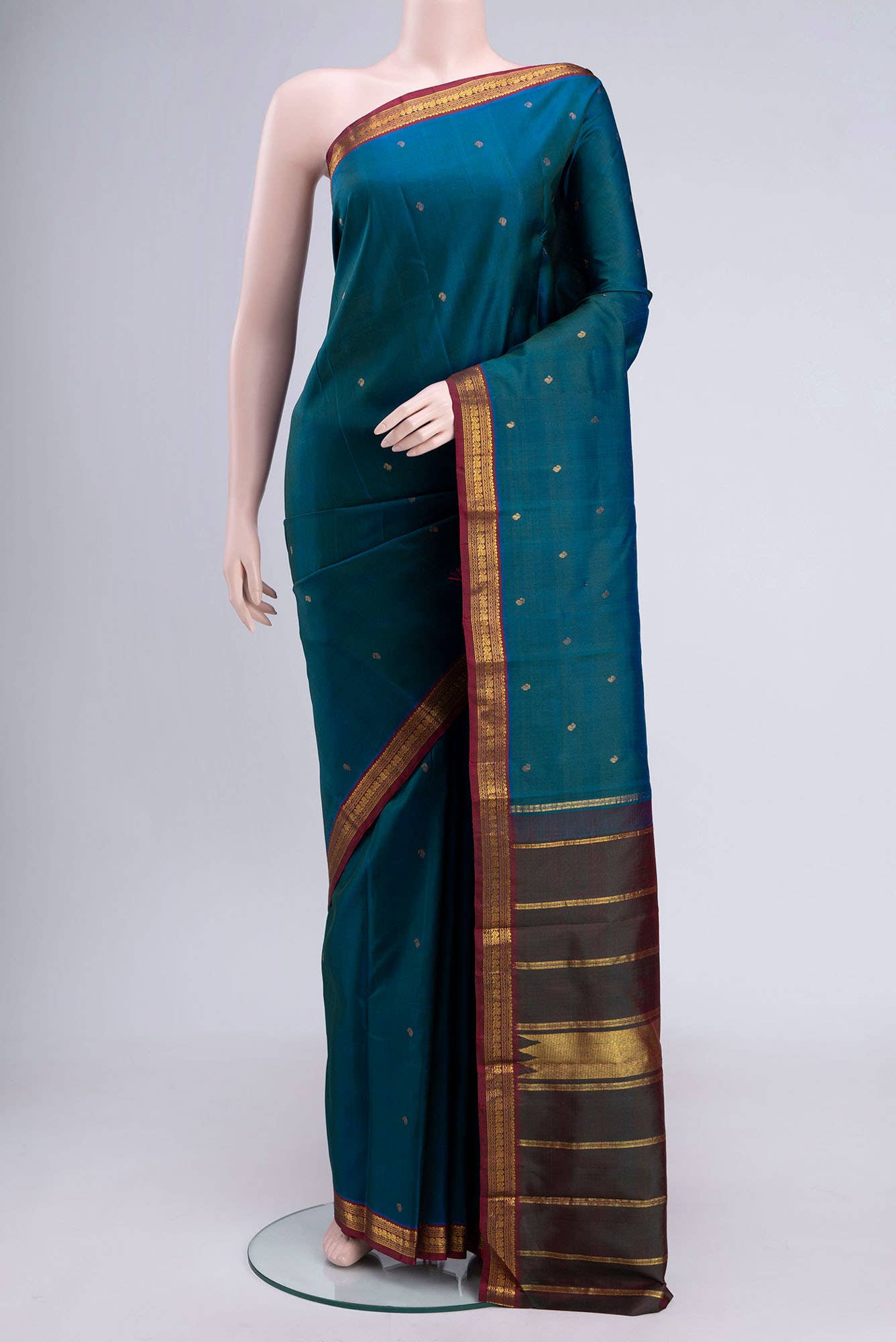 Blue Kanchipuram Silk Saree