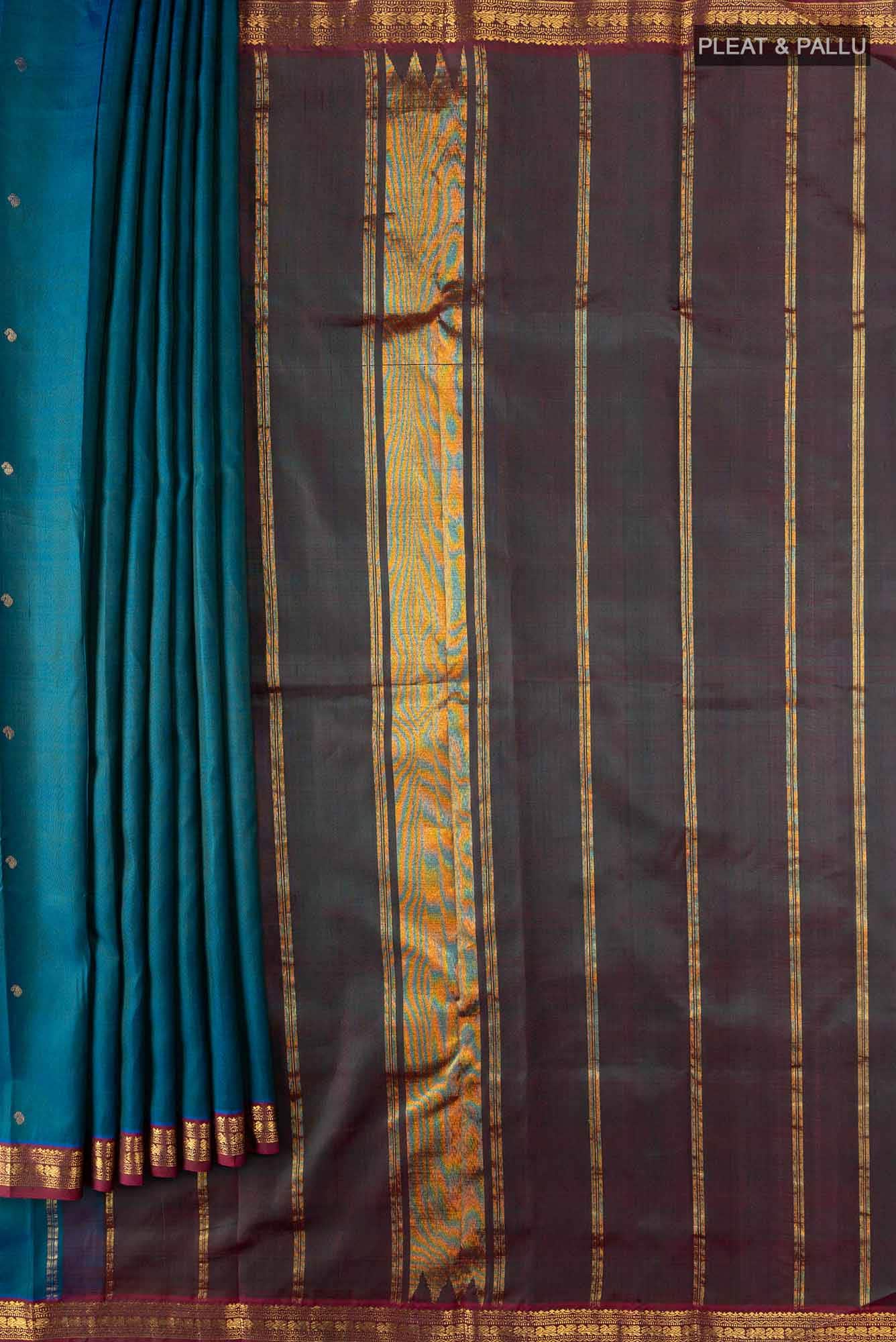 Blue Kanchipuram Silk Saree