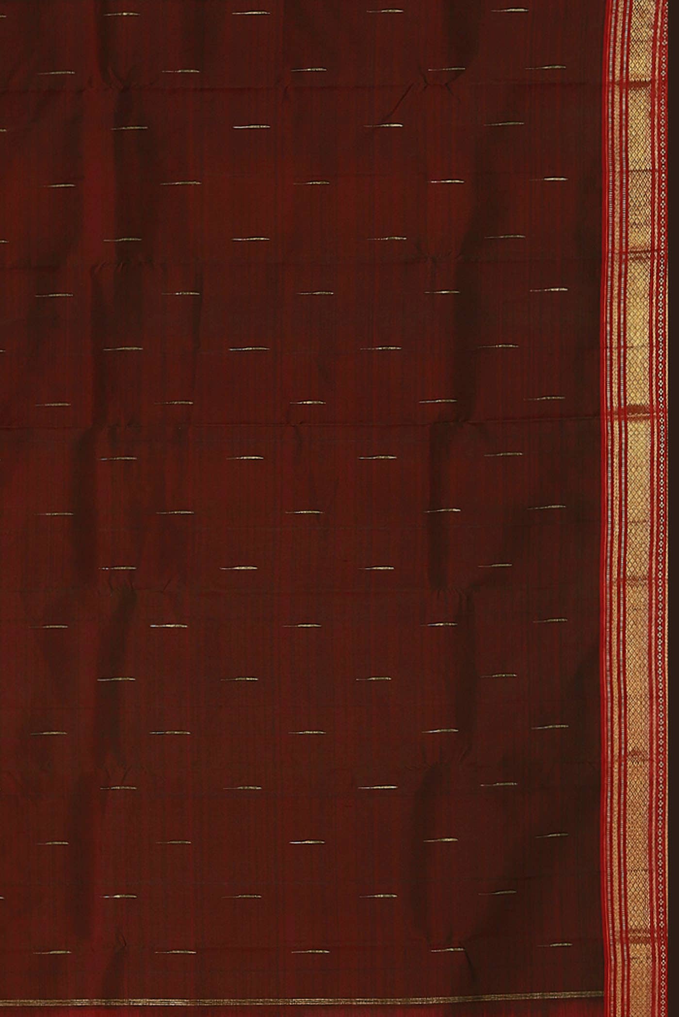 Pure Silk Pure Zari Green with Red Dual Tone Kanchipuram Saree