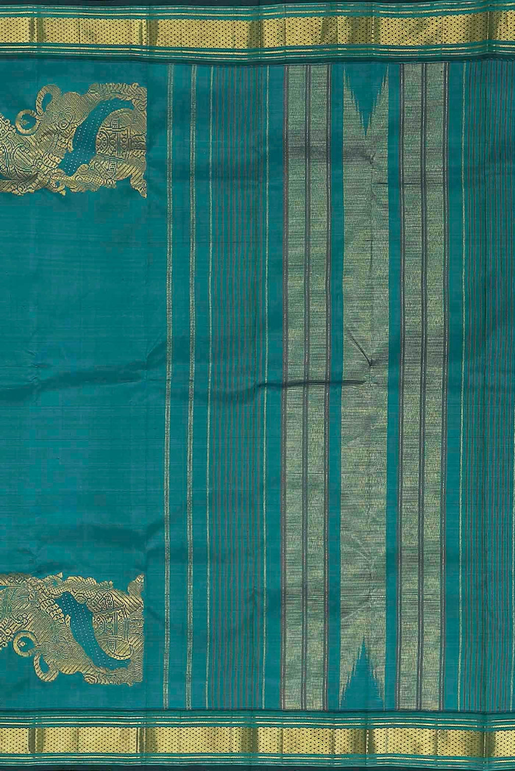 Blue Kanchipuram Silk Saree