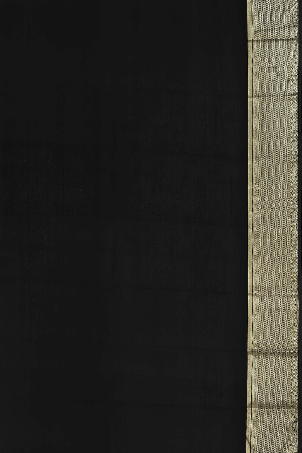 Black Mysore Crepe Saree