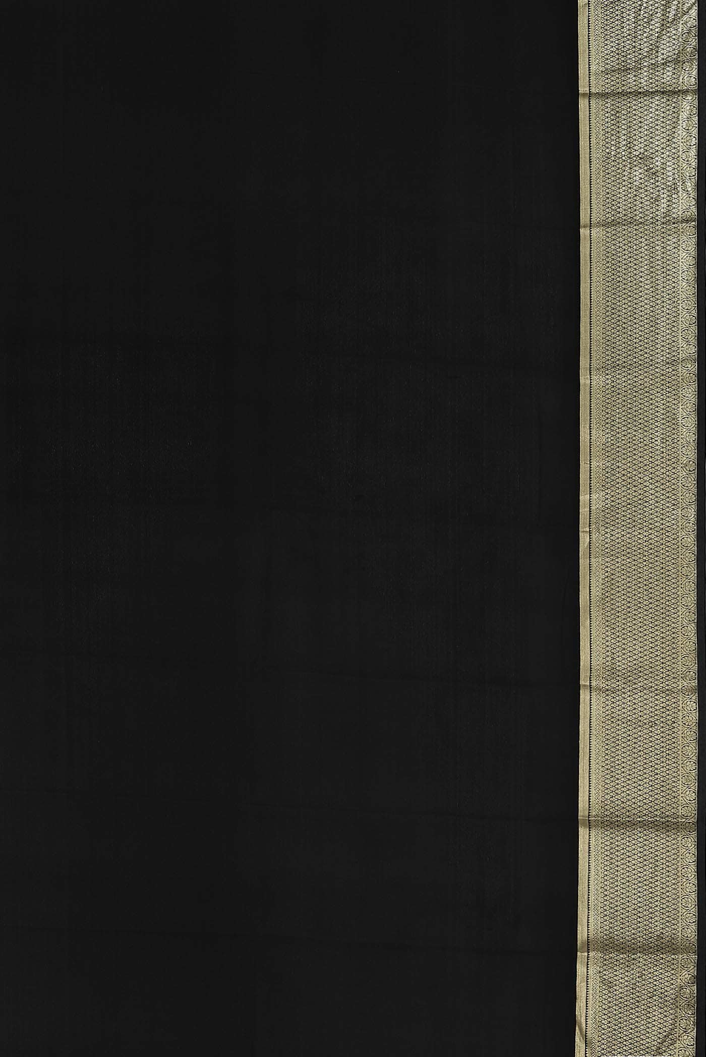 Black Mysore Crepe Saree