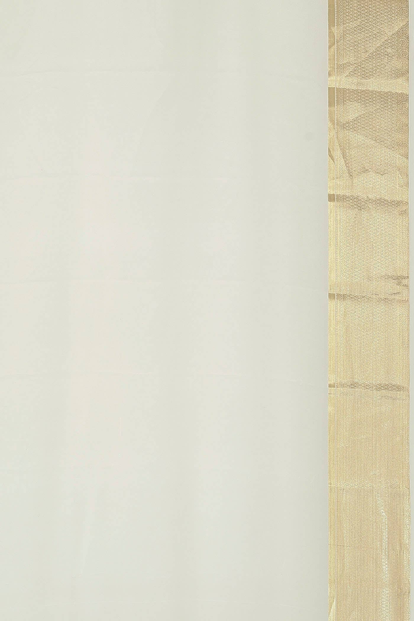 Cream Mysore Crepe Saree