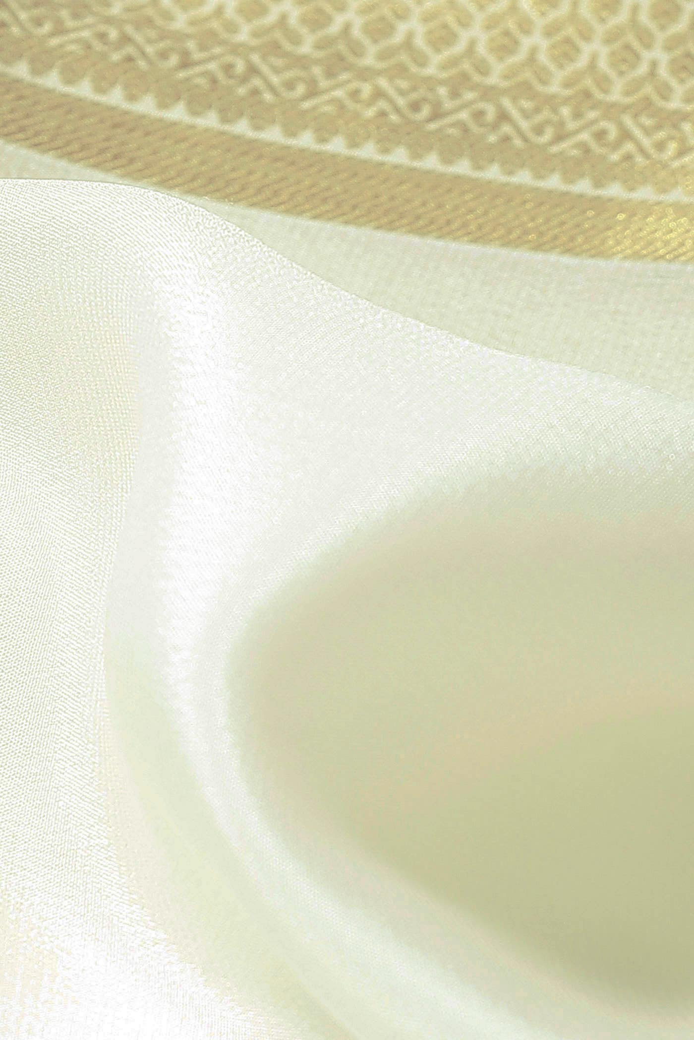 Cream Mysore Crepe Saree