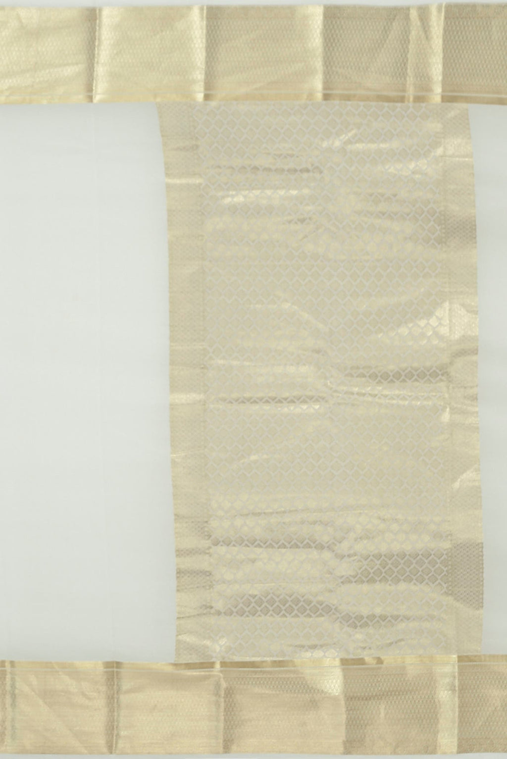 Cream Mysore Crepe Saree