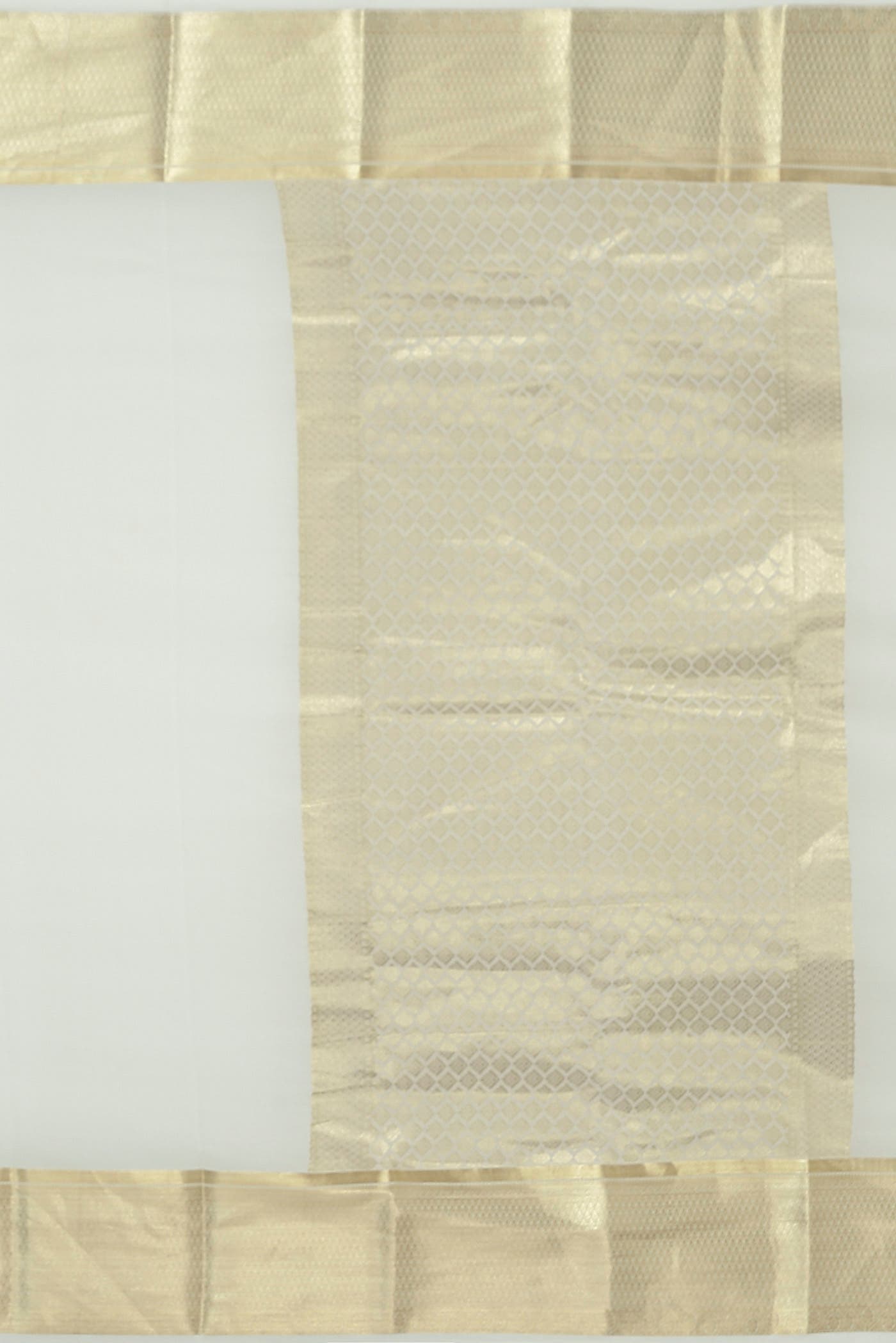 Cream Mysore Crepe Saree