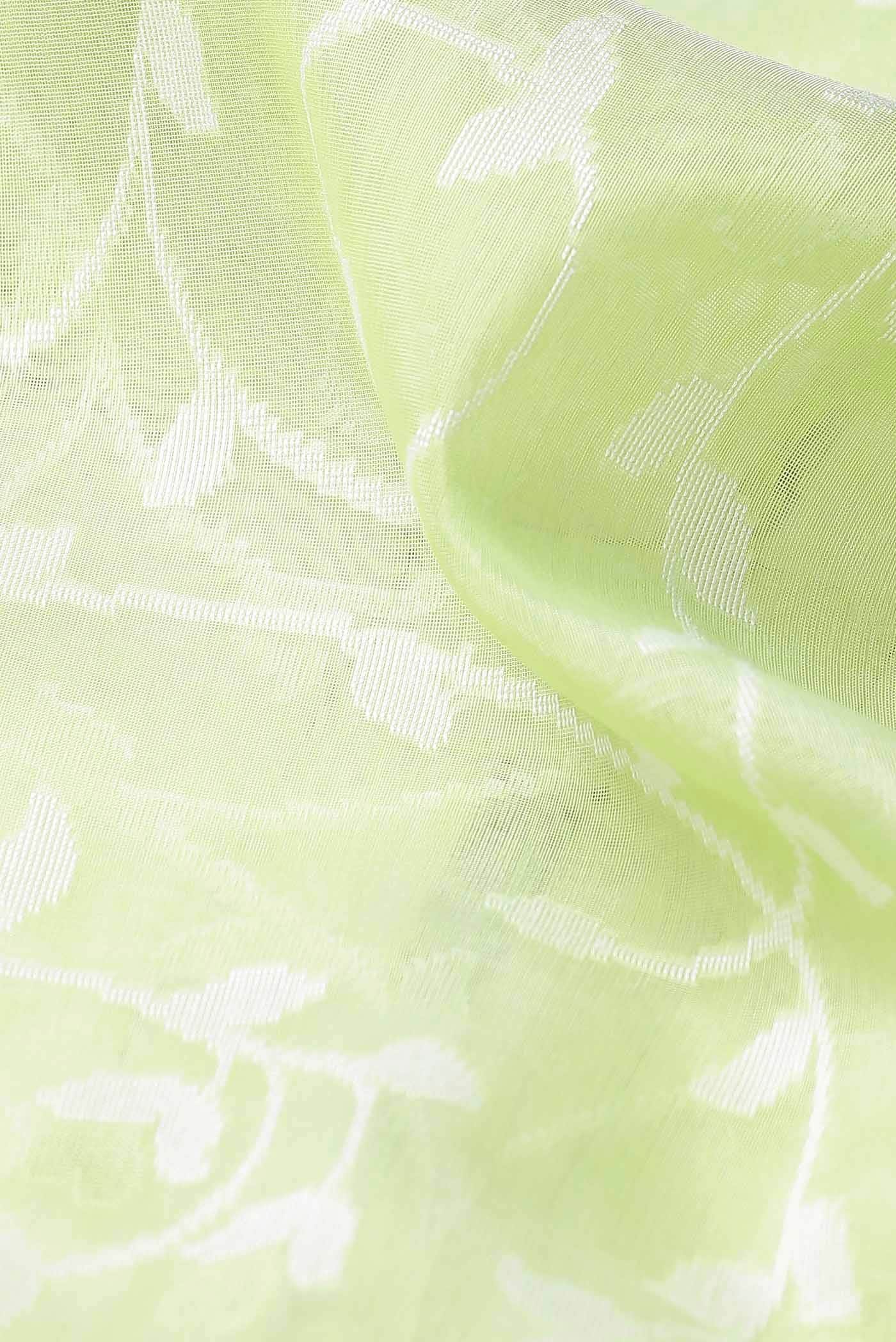 Green Banarasi Kora Silk Saree
