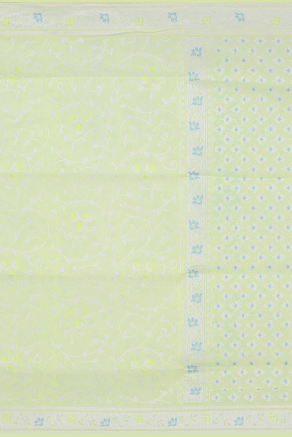 Green Banarasi Kora Silk Saree