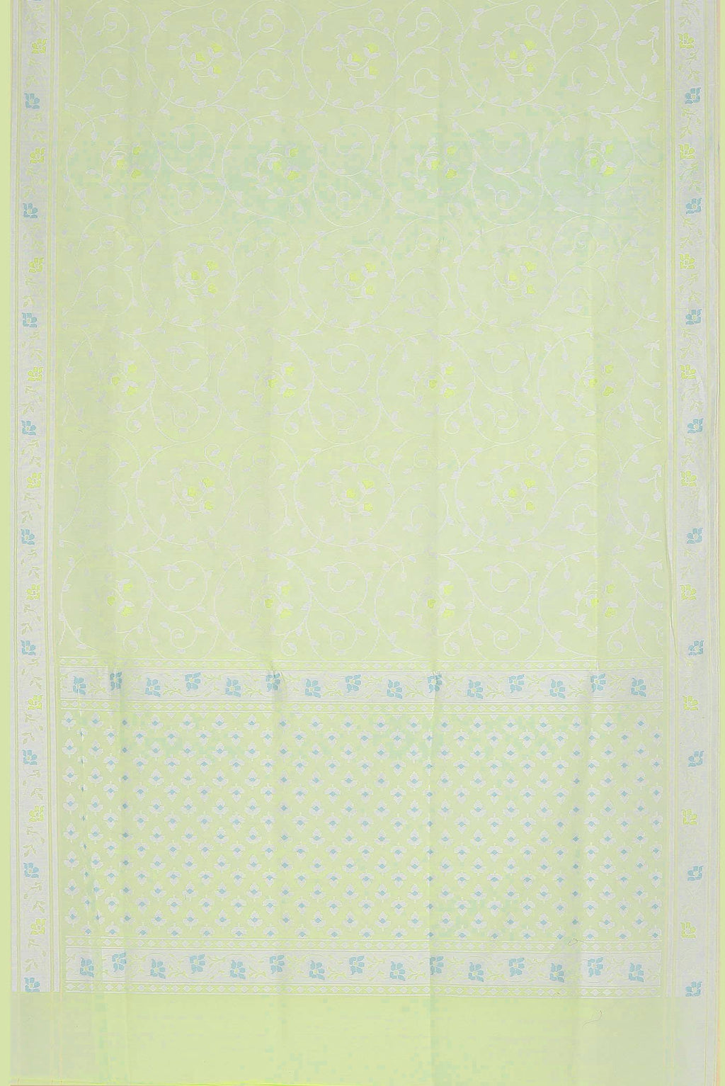 Green Banarasi Kora Silk Saree