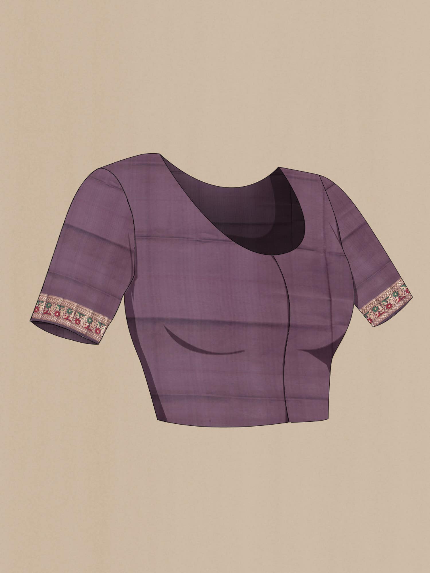 Dark Mauve Banarasi Raw Silk Saree