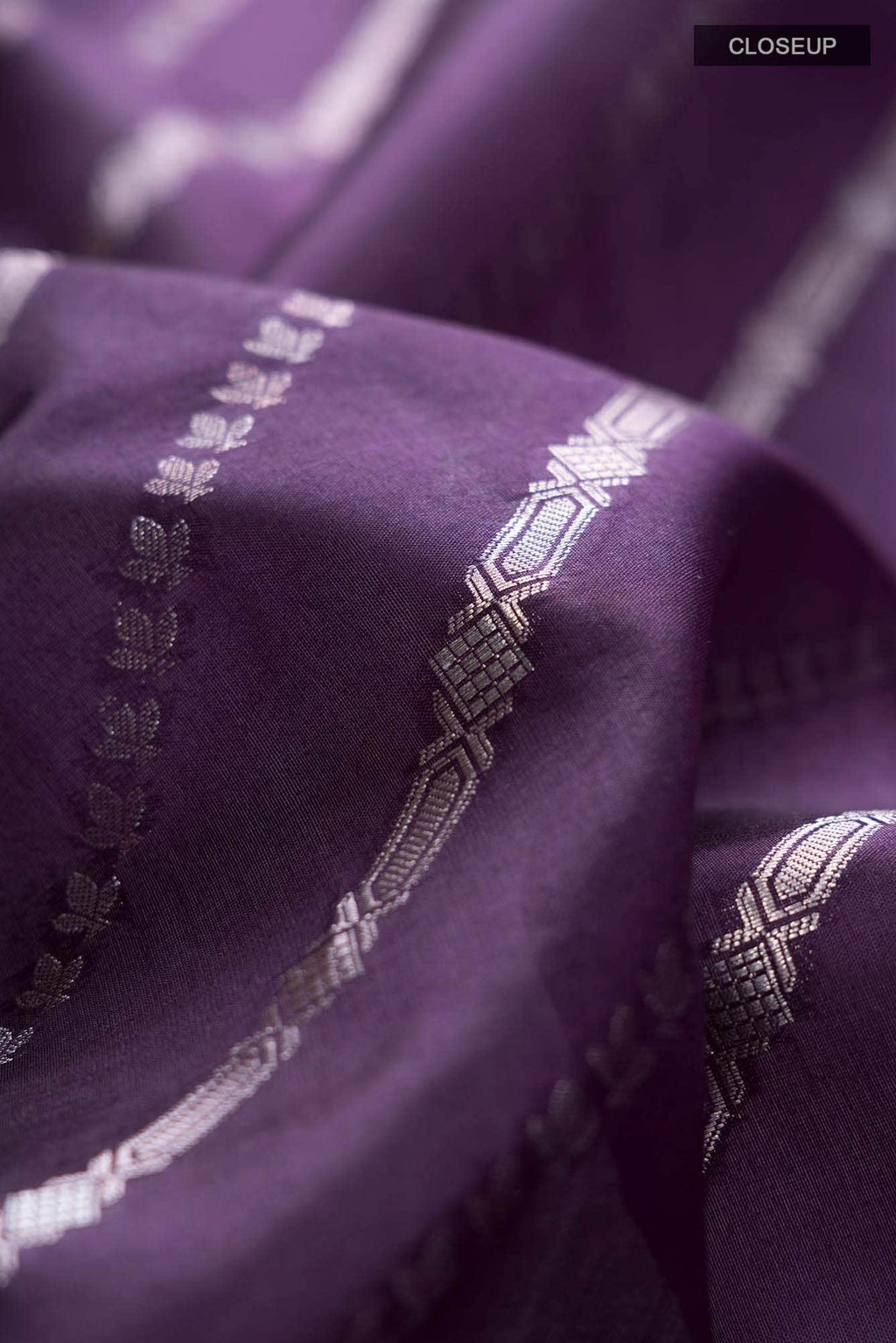 Dark Mauve Banarasi Raw Silk Saree