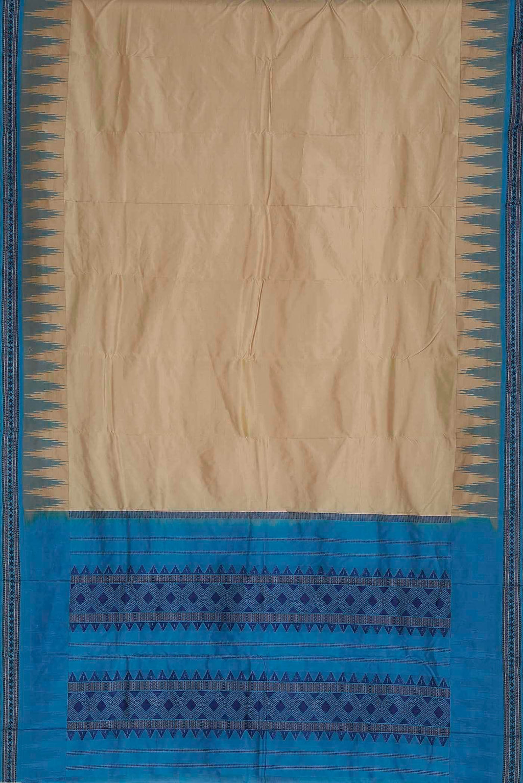 Beige Bangalore Silk Saree