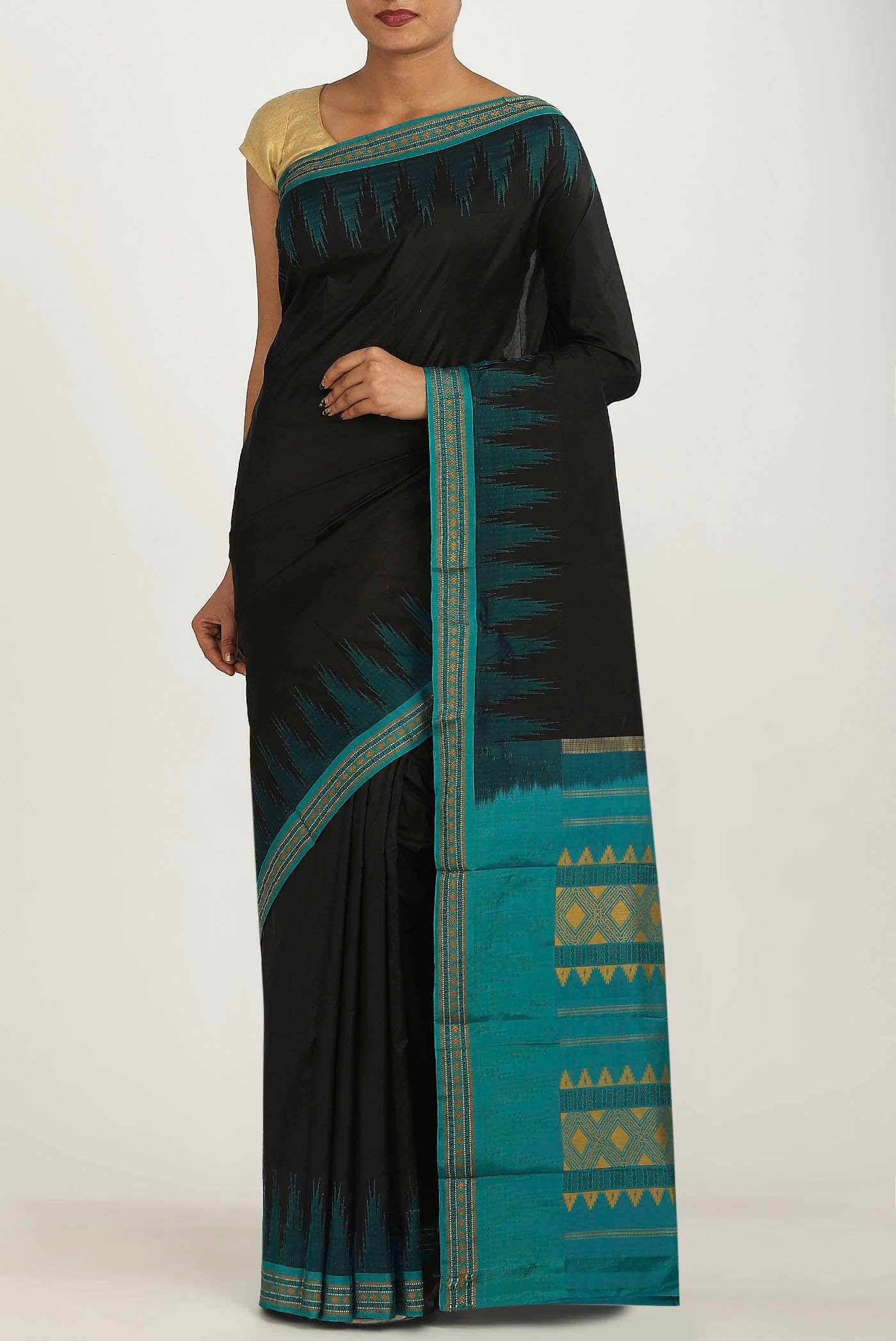 Black Bangalore Silk Saree