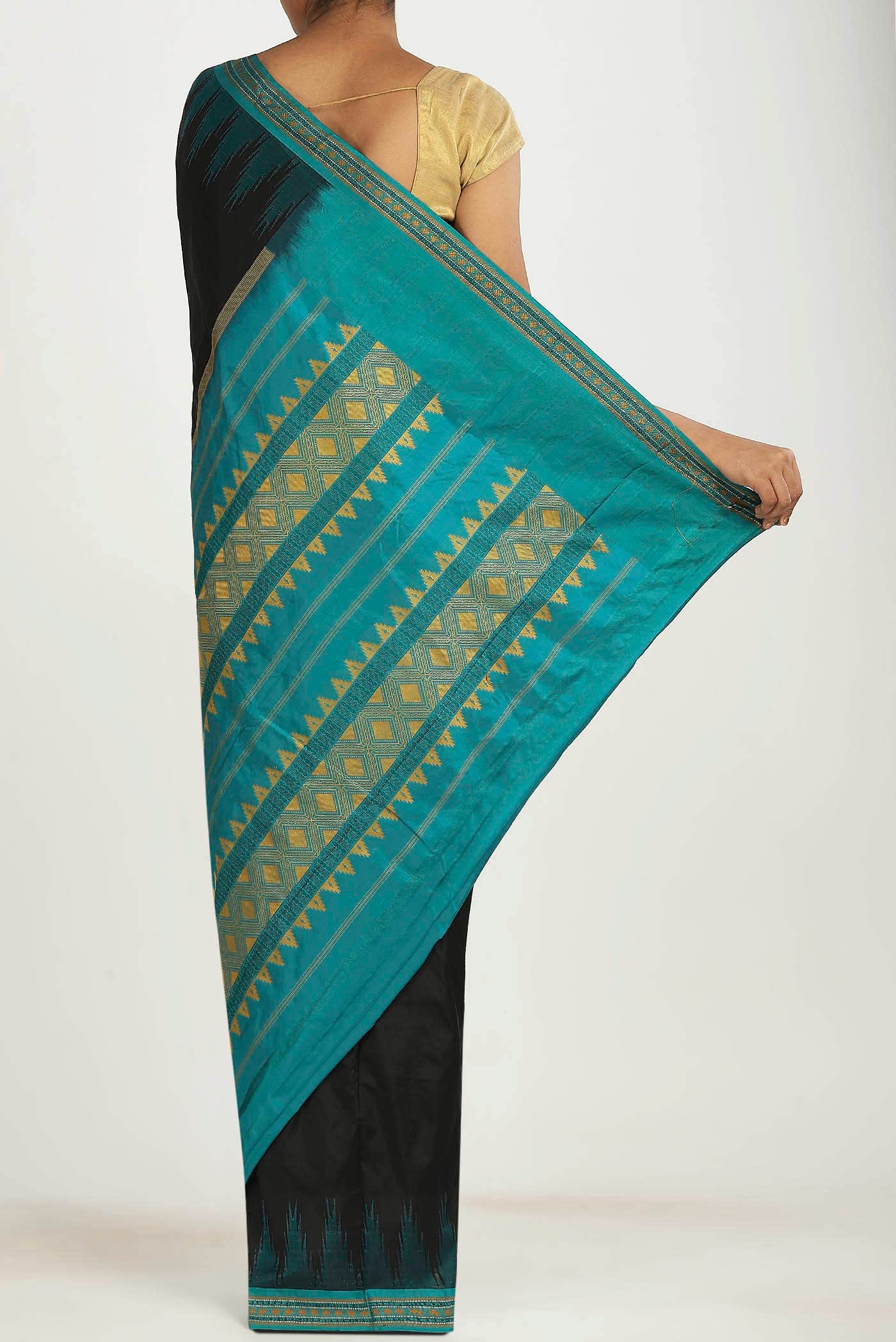 Black Bangalore Silk Saree