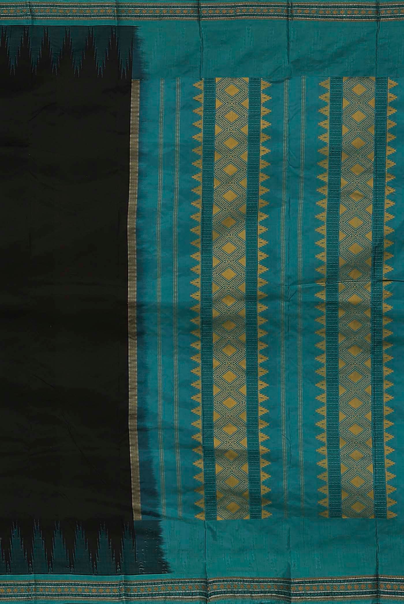 Black Bangalore Silk Saree