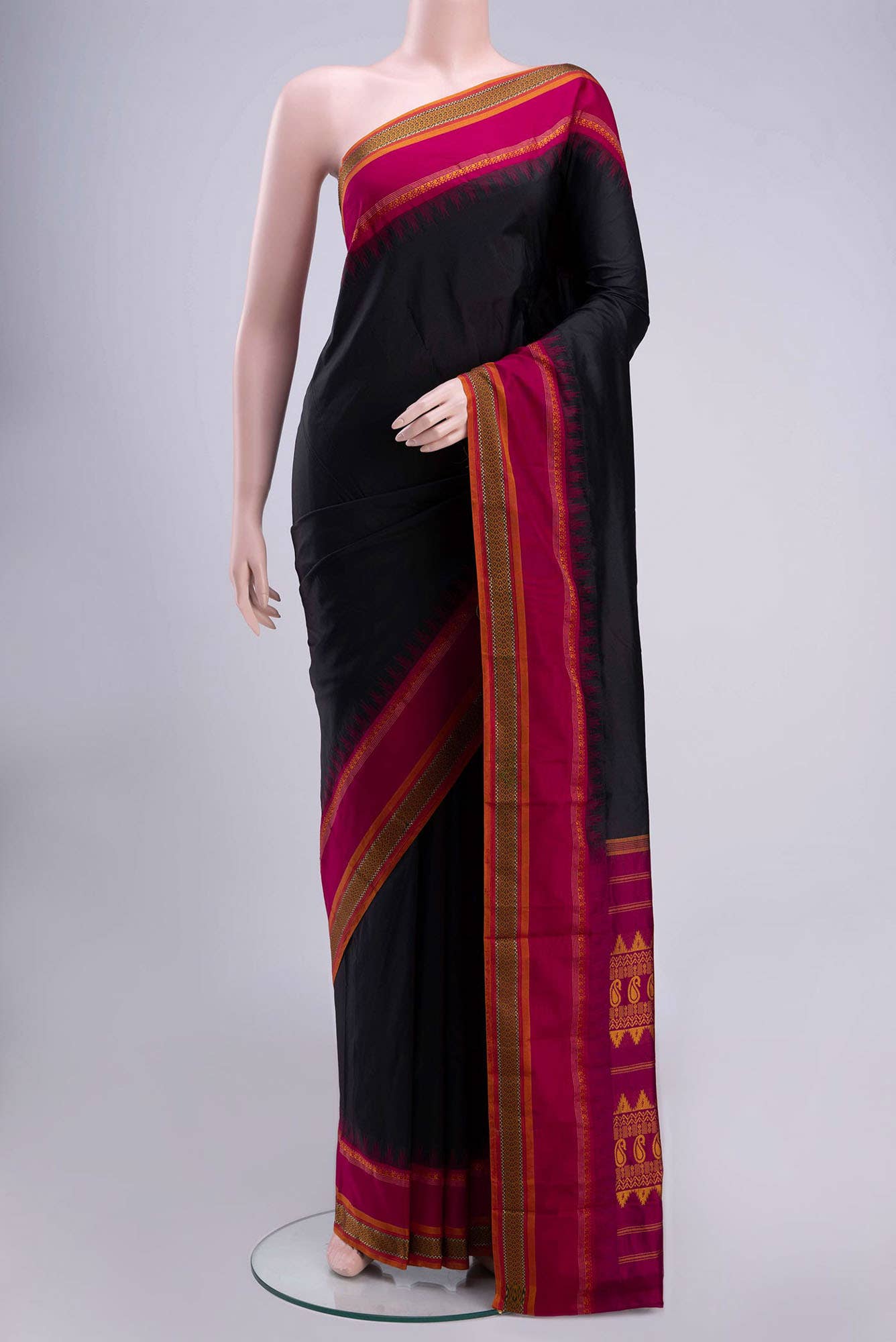 Black Kanchipuram Silk Saree