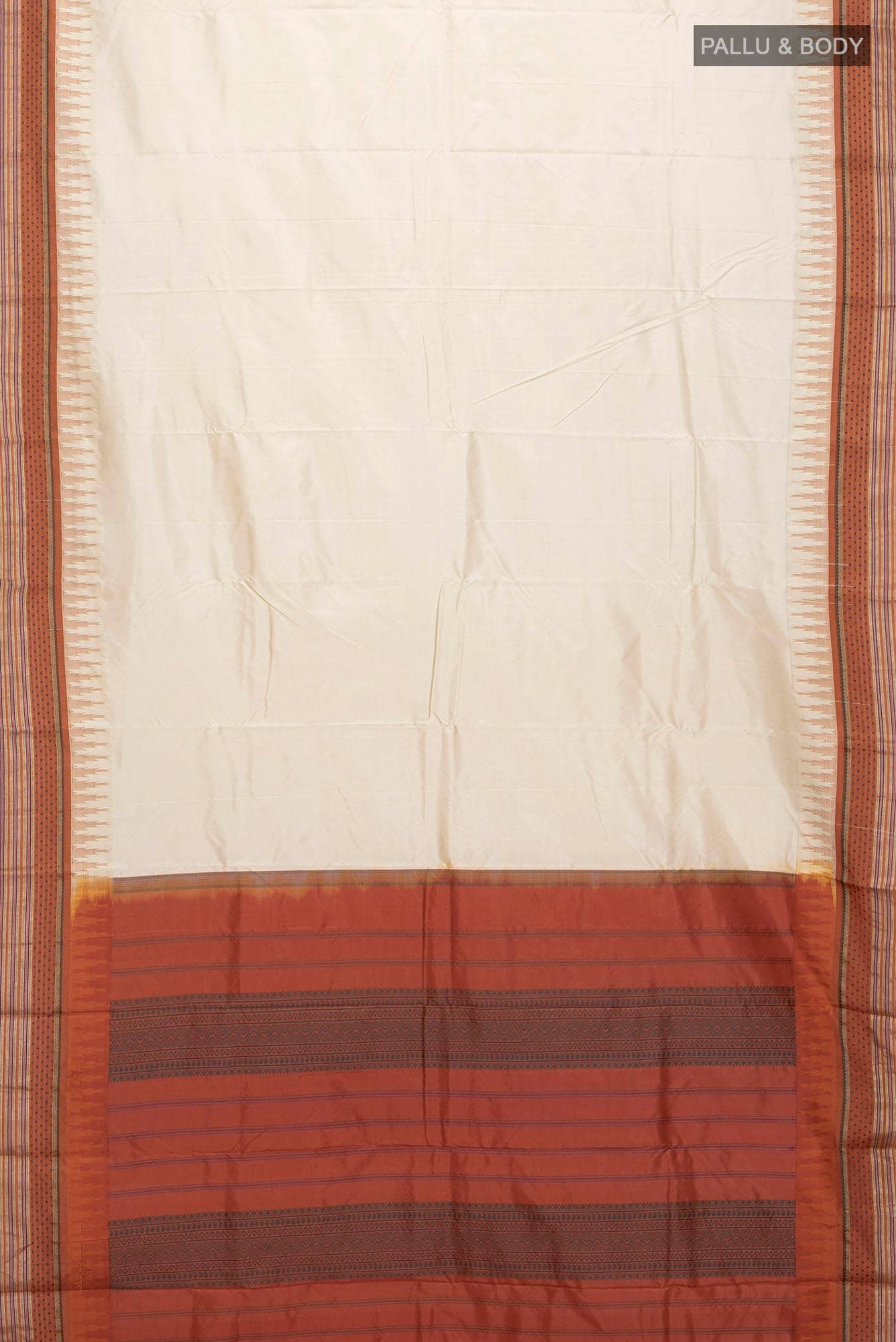 Beige Kanchipuram Silk Saree