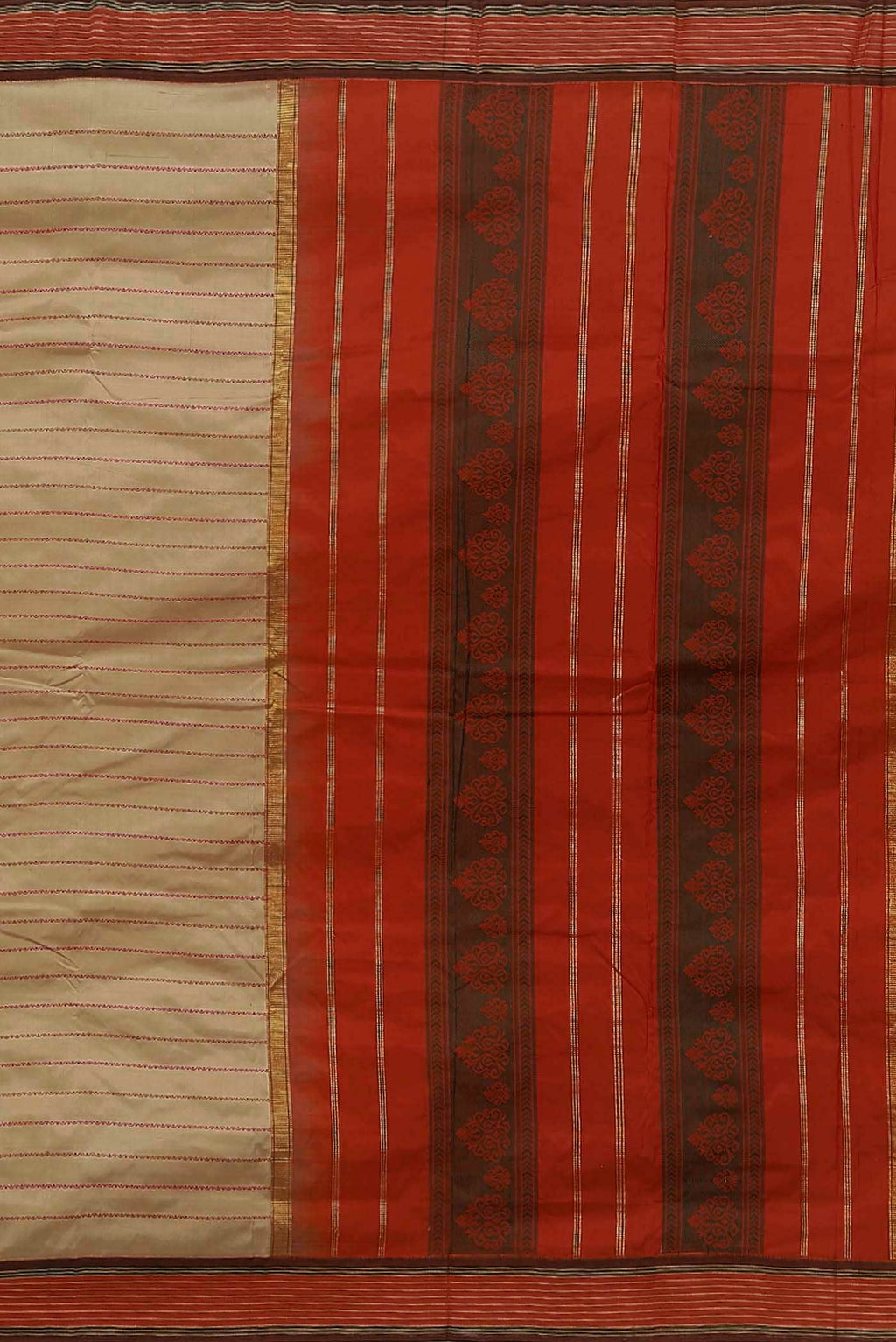 Beige Bangalore Silk Saree