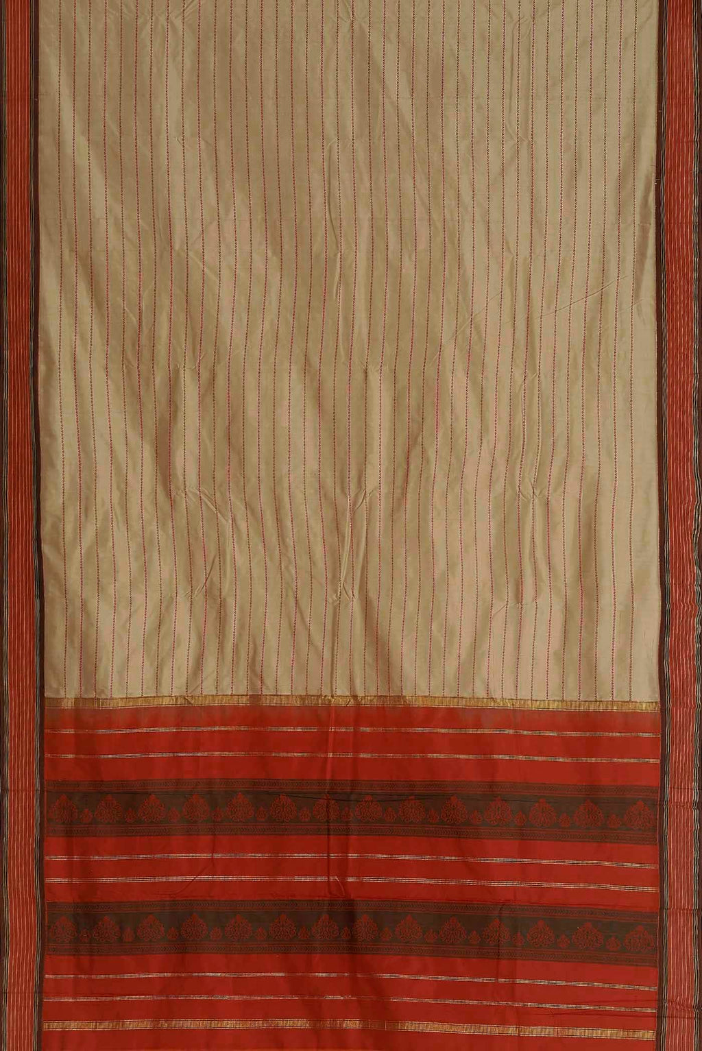 Beige Bangalore Silk Saree