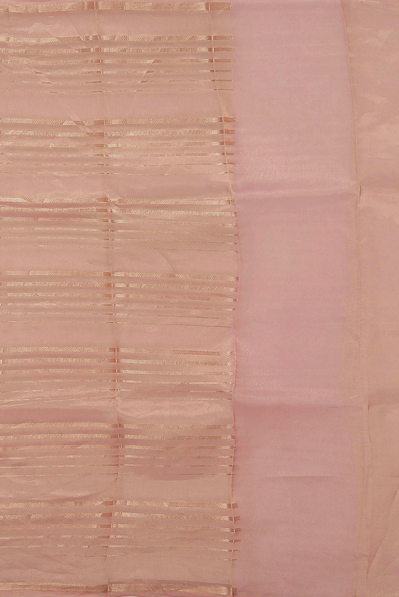 Rose Gold Organza Silk Saree