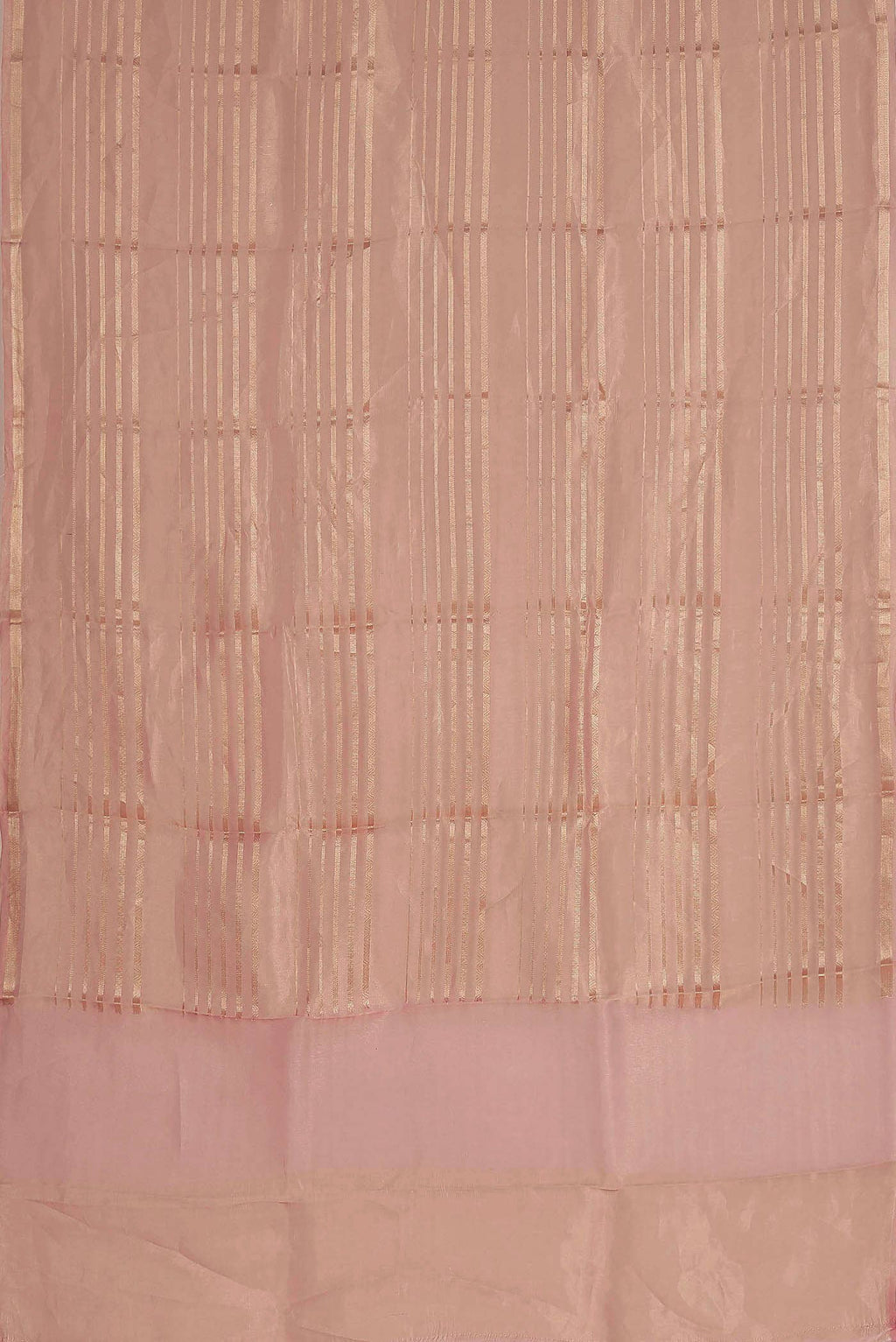 Rose Gold Organza Silk Saree