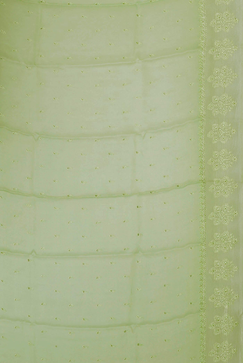 Pista Green Organza Silk Saree