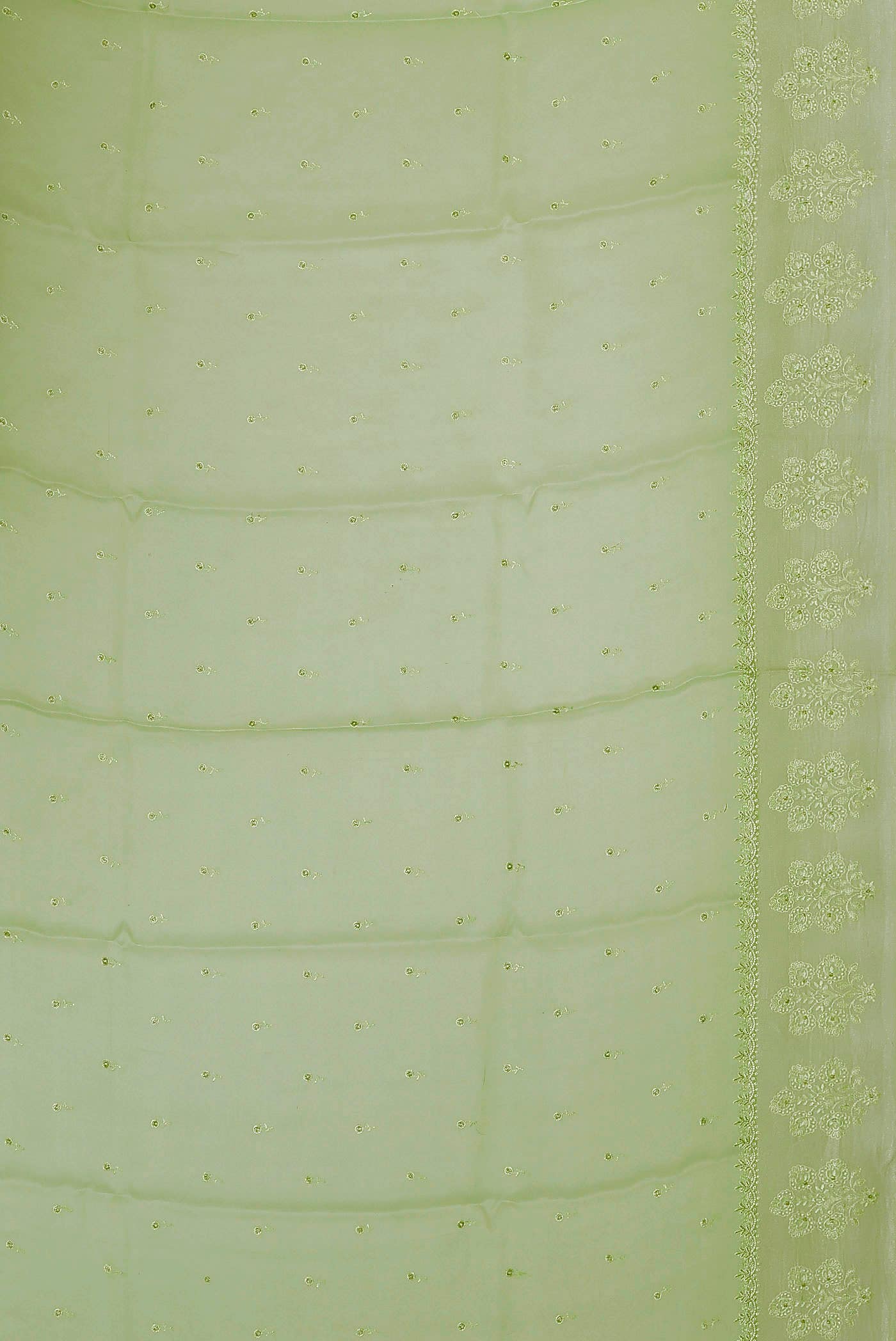 Pista Green Organza Silk Saree