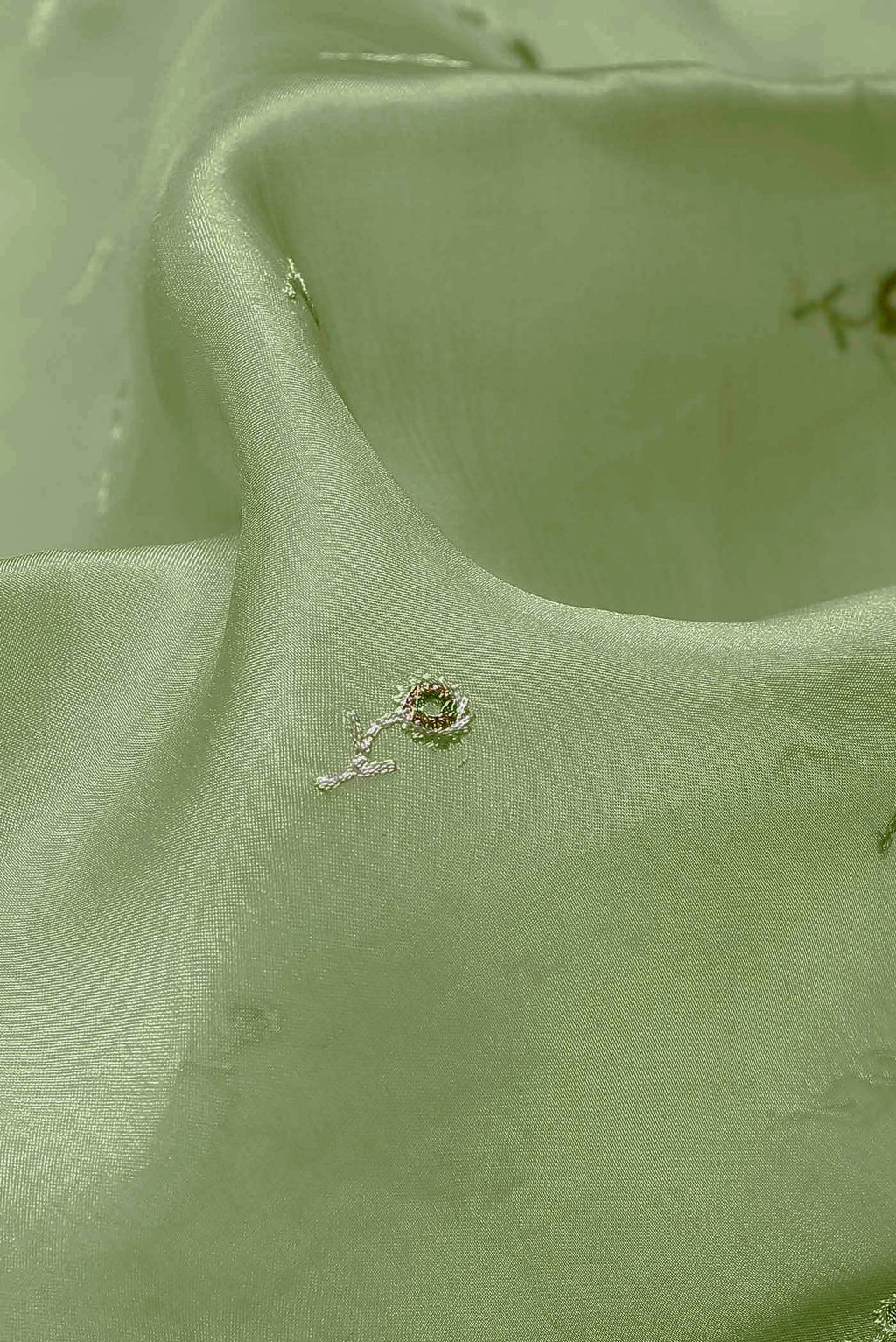 Pista Green Organza Silk Saree