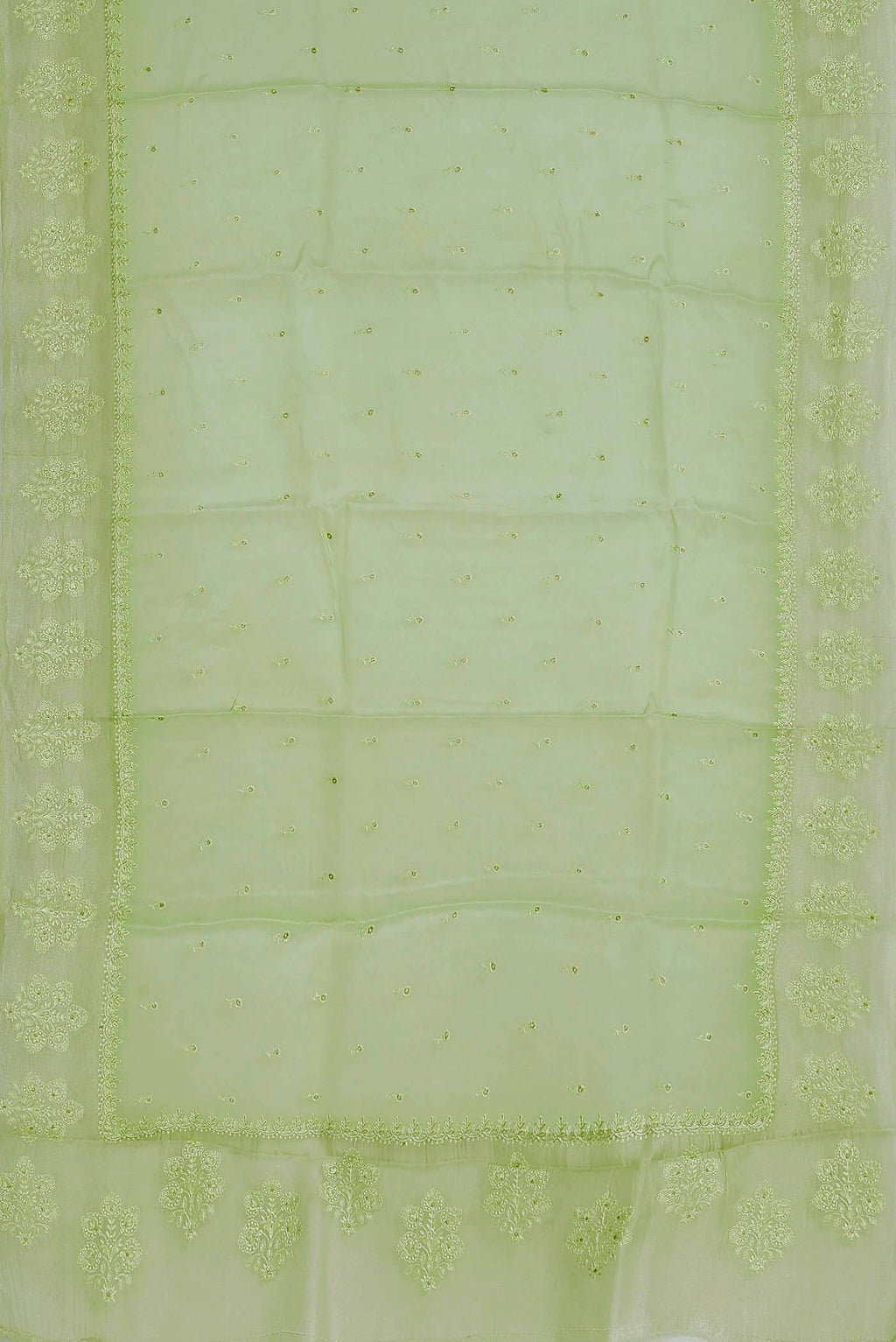 Pista Green Organza Silk Saree