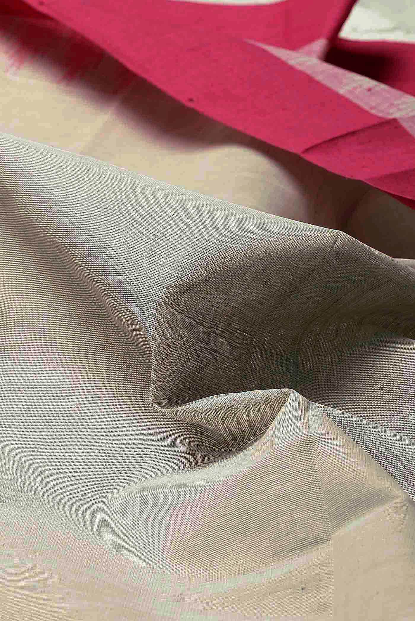 Cream Mangalagiri Cotton Saree