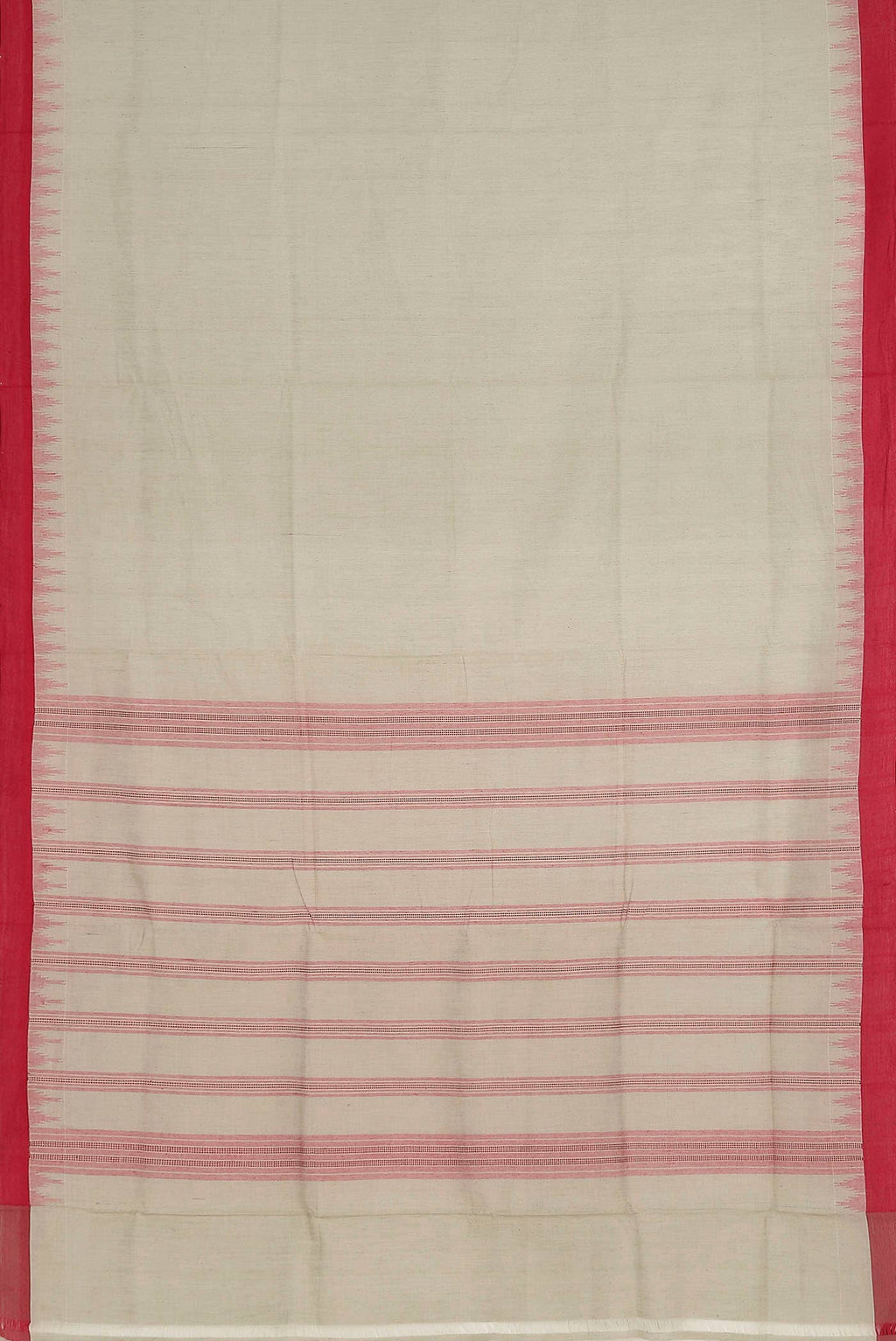 Cream Mangalagiri Cotton Saree